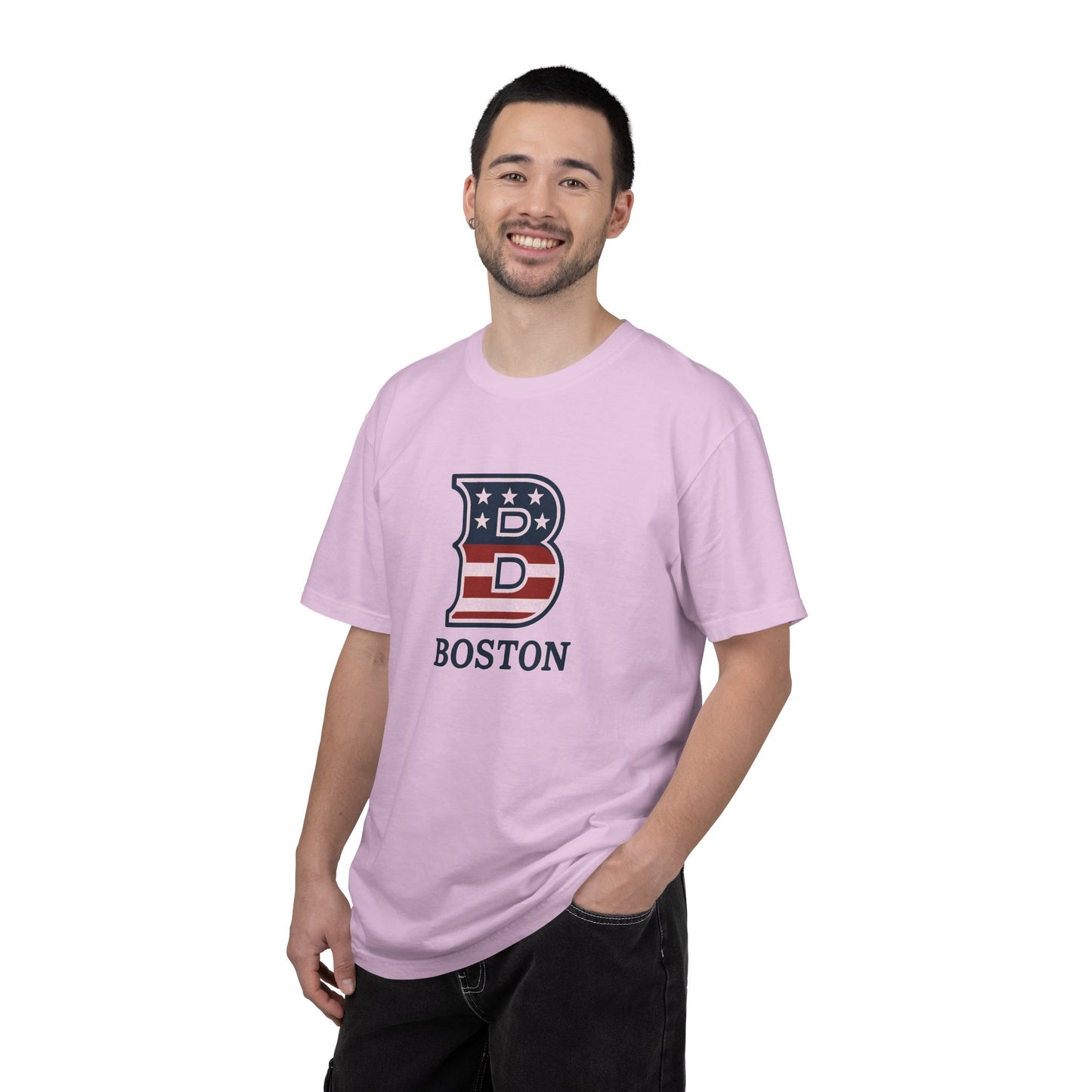Boston Tee with patriotic theme