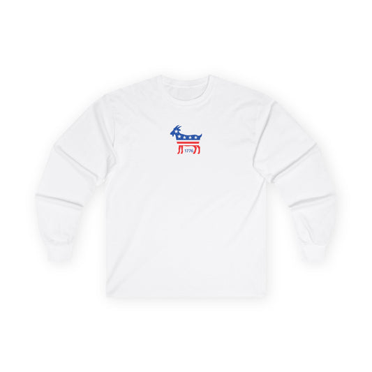 Patriotic GOAT center logo Unisex Ultra Cotton Long Sleeve Tee