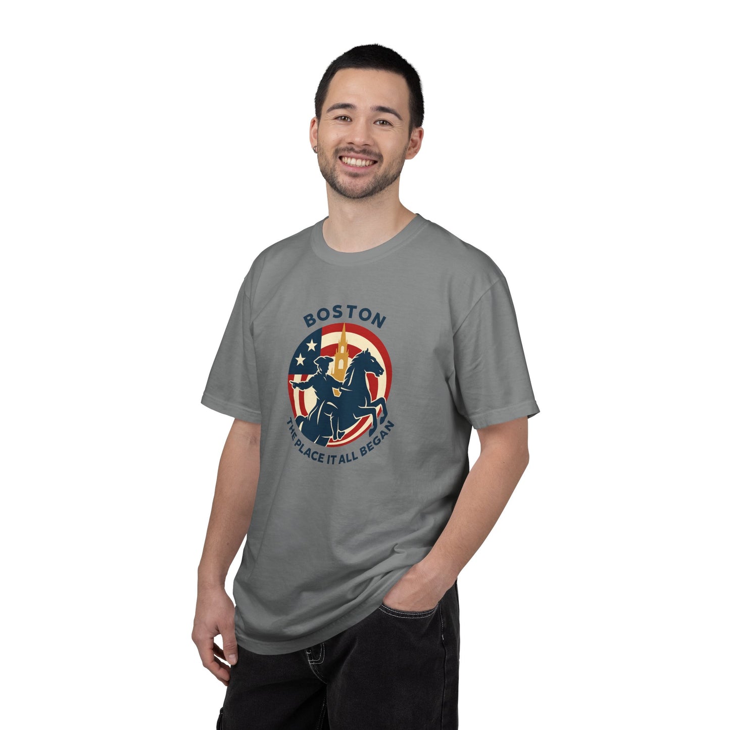Boston Patriotic T-Shirt — Stylish USA City Tee