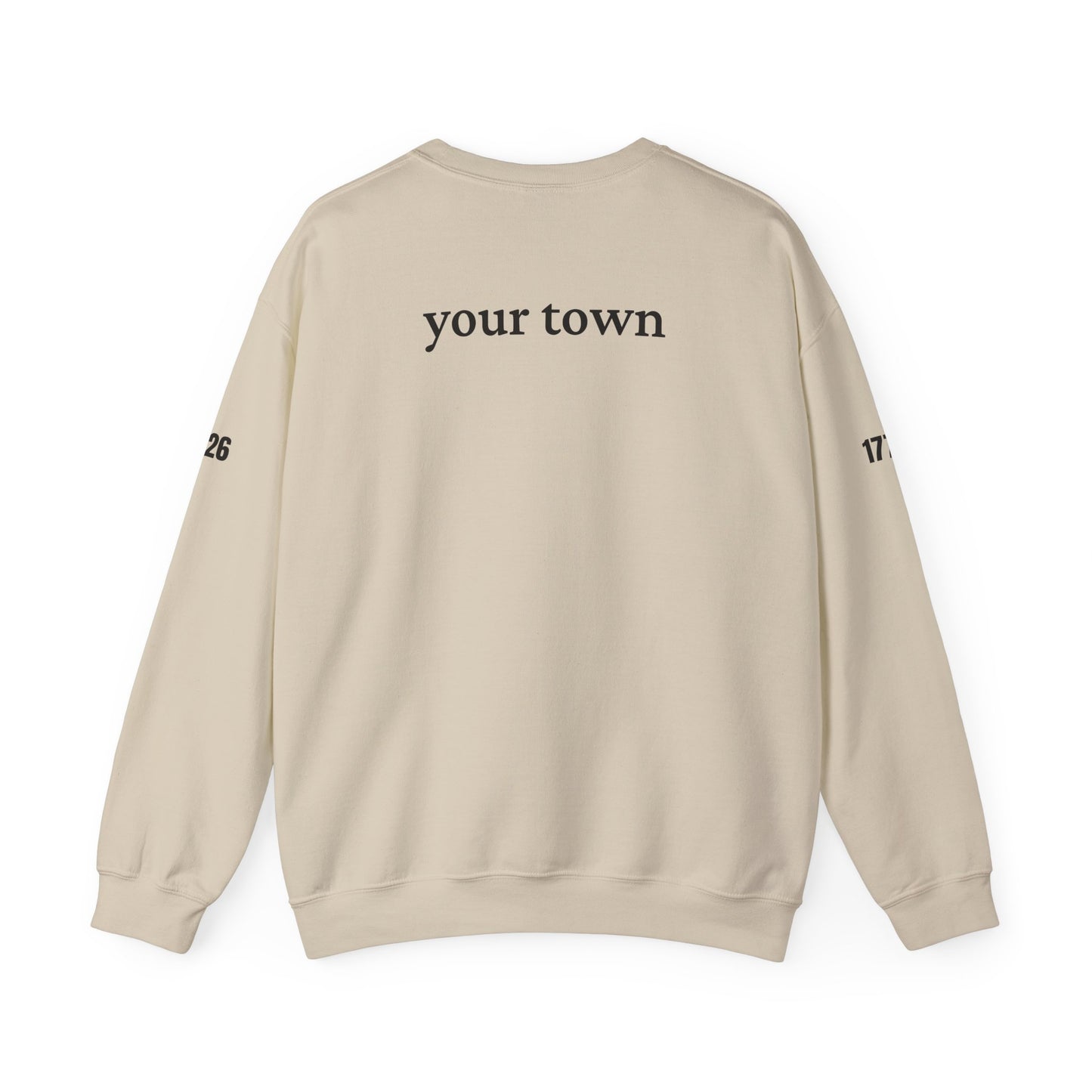 MyTown USA Crewneck Sweatshirt — Personalized Your Town Flag Pullover
