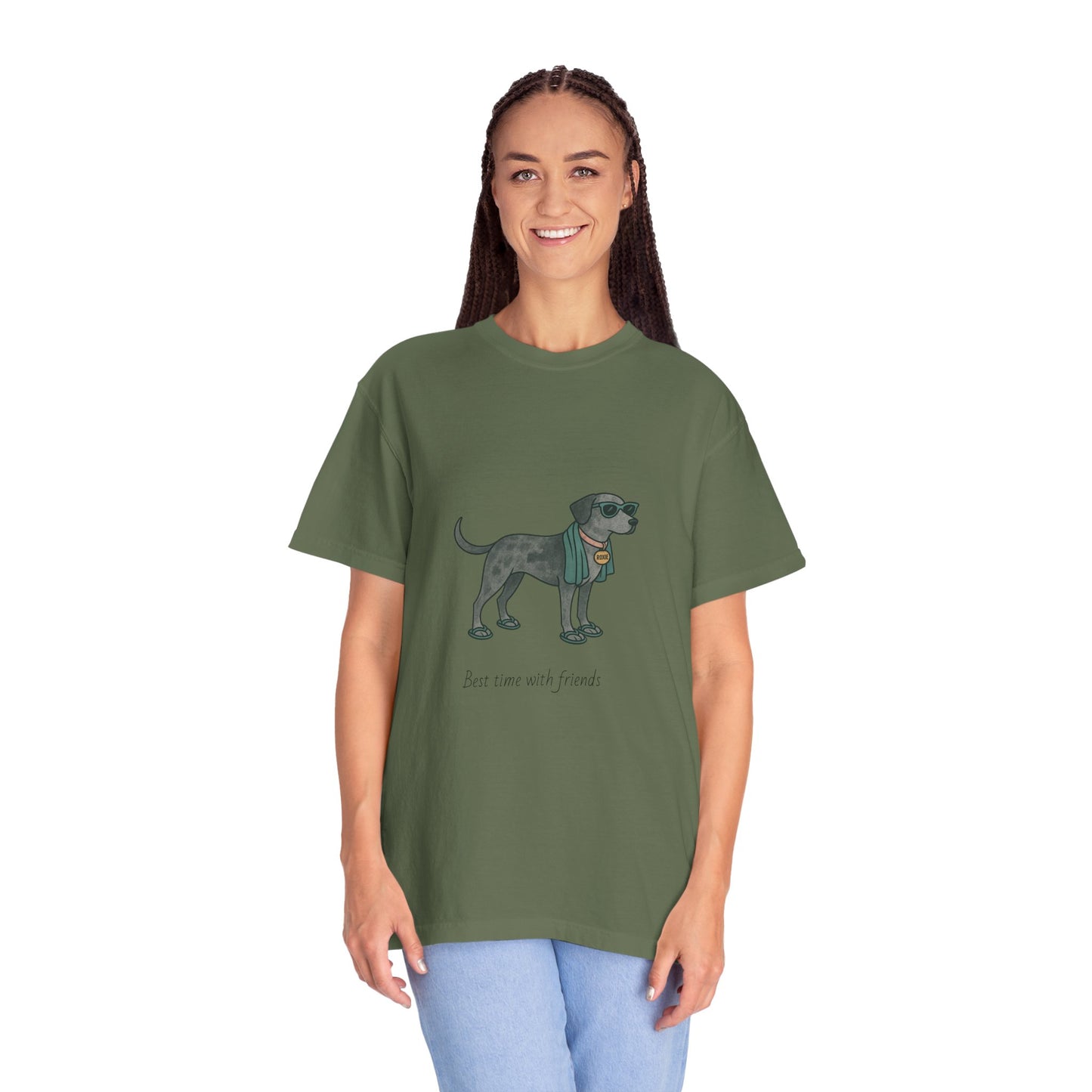Dog Heading to the Beach T-Shirt — Whimsical Friendly Dog Beach Tee