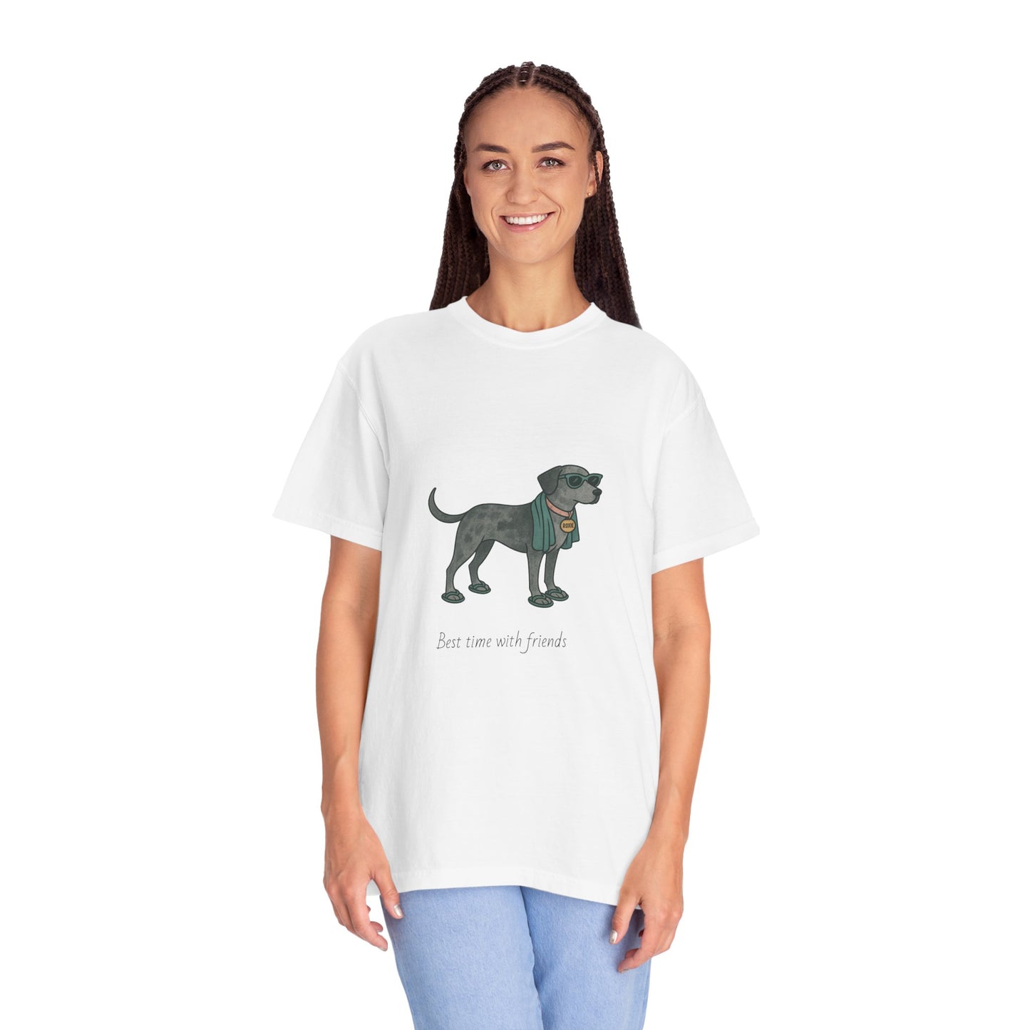 Dog Heading to the Beach T-Shirt — Whimsical Friendly Dog Beach Tee