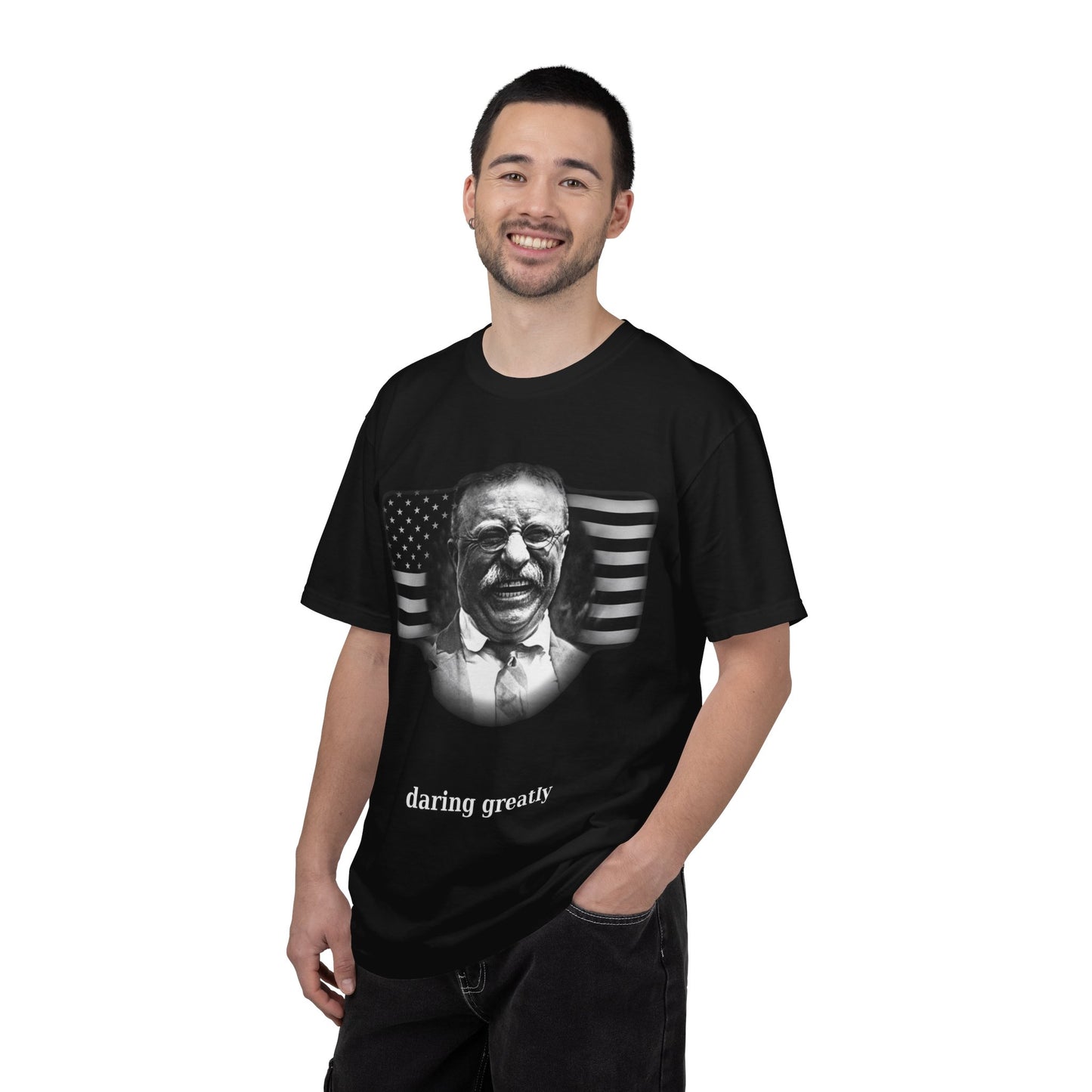 T-Shirt — "Daring Greatly" Inspirational Teddy Roosevelt Portrait Tee