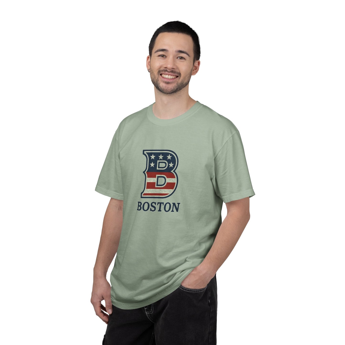 Boston Tee with patriotic theme