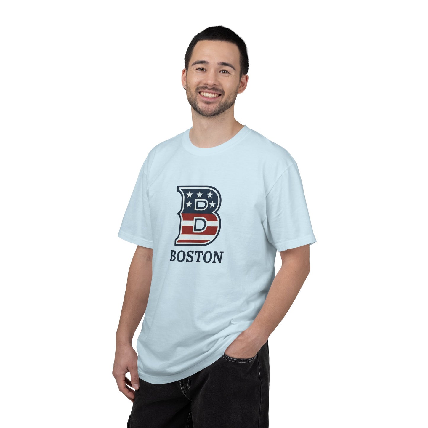 Boston Tee with patriotic theme