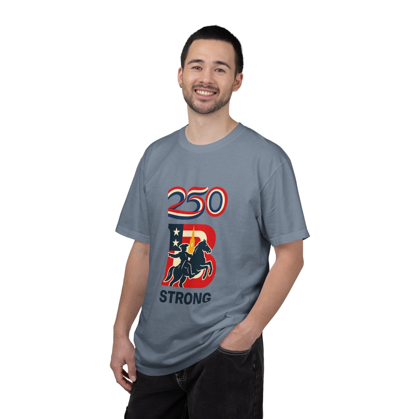 250 Strong T‑Shirt — Patriotic Rider Graphic Tee