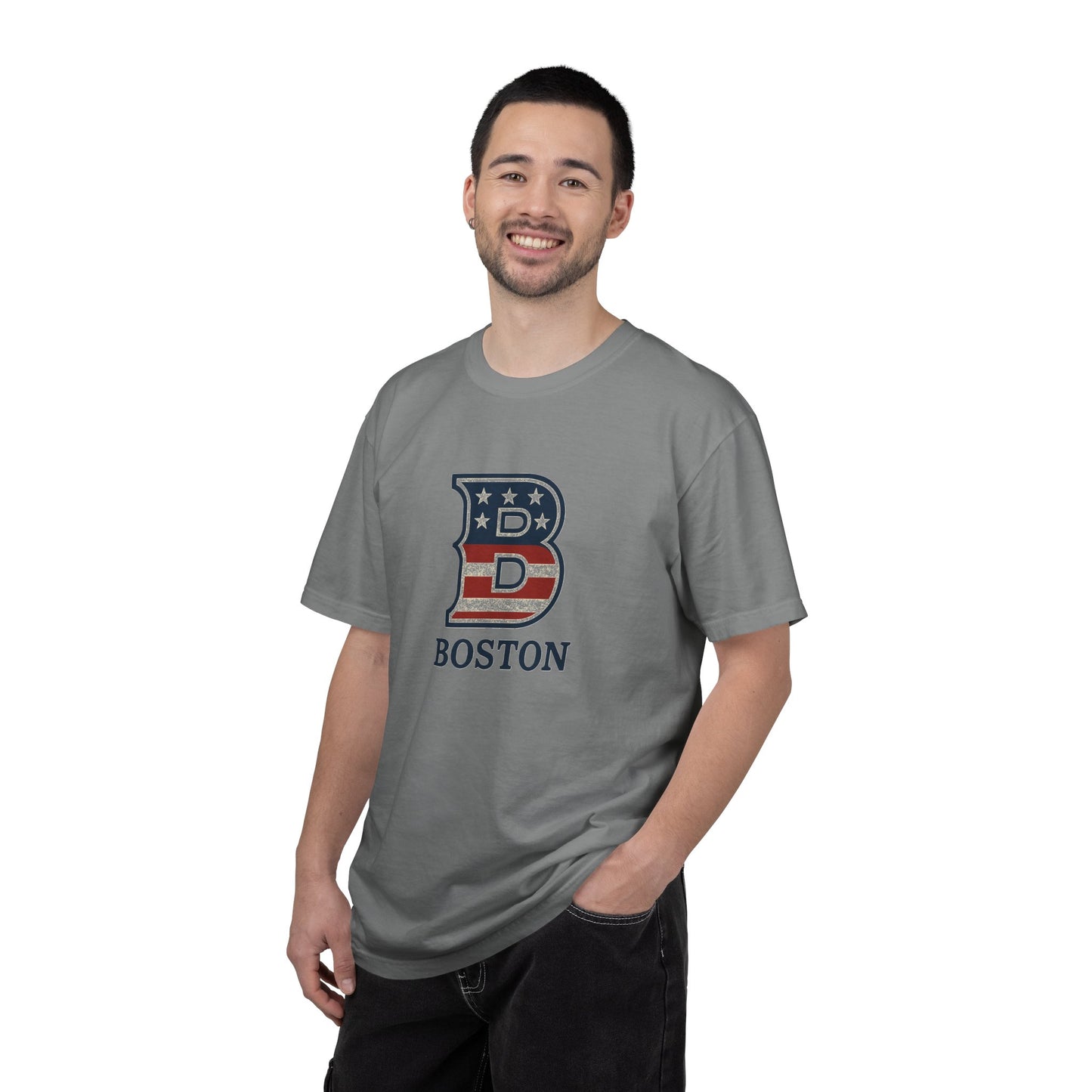 Boston Tee with patriotic theme