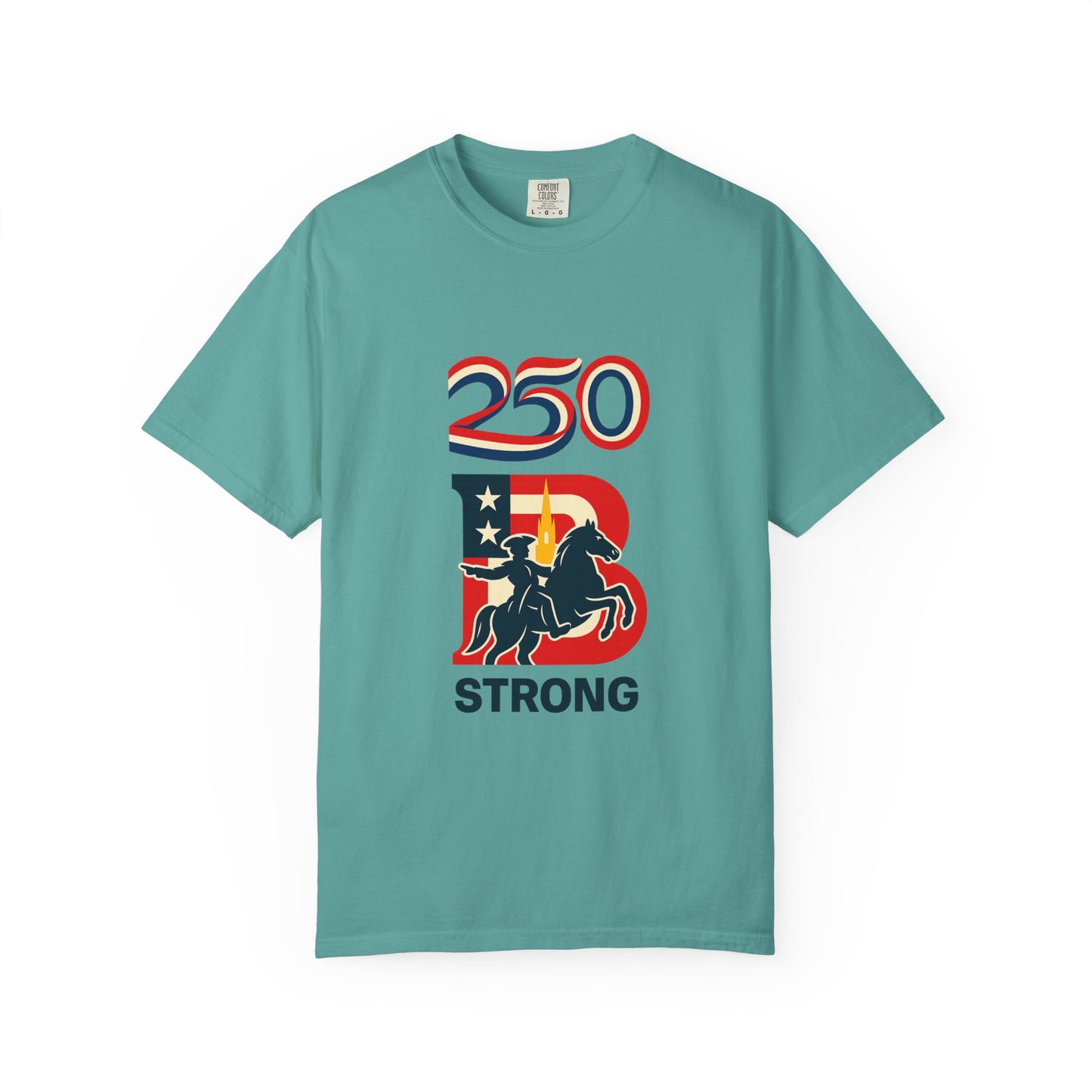 250 Strong T‑Shirt — Patriotic Rider Graphic Tee