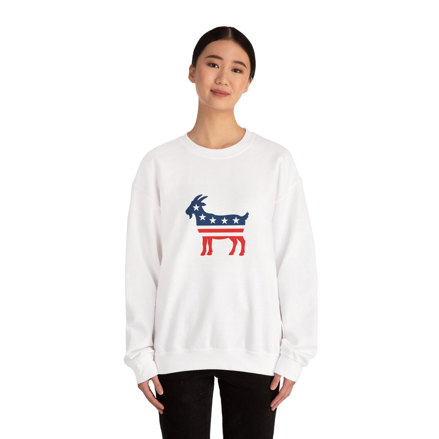 Patriotic Goat sweatshirt | American Flag Stars Stripes Crewneck