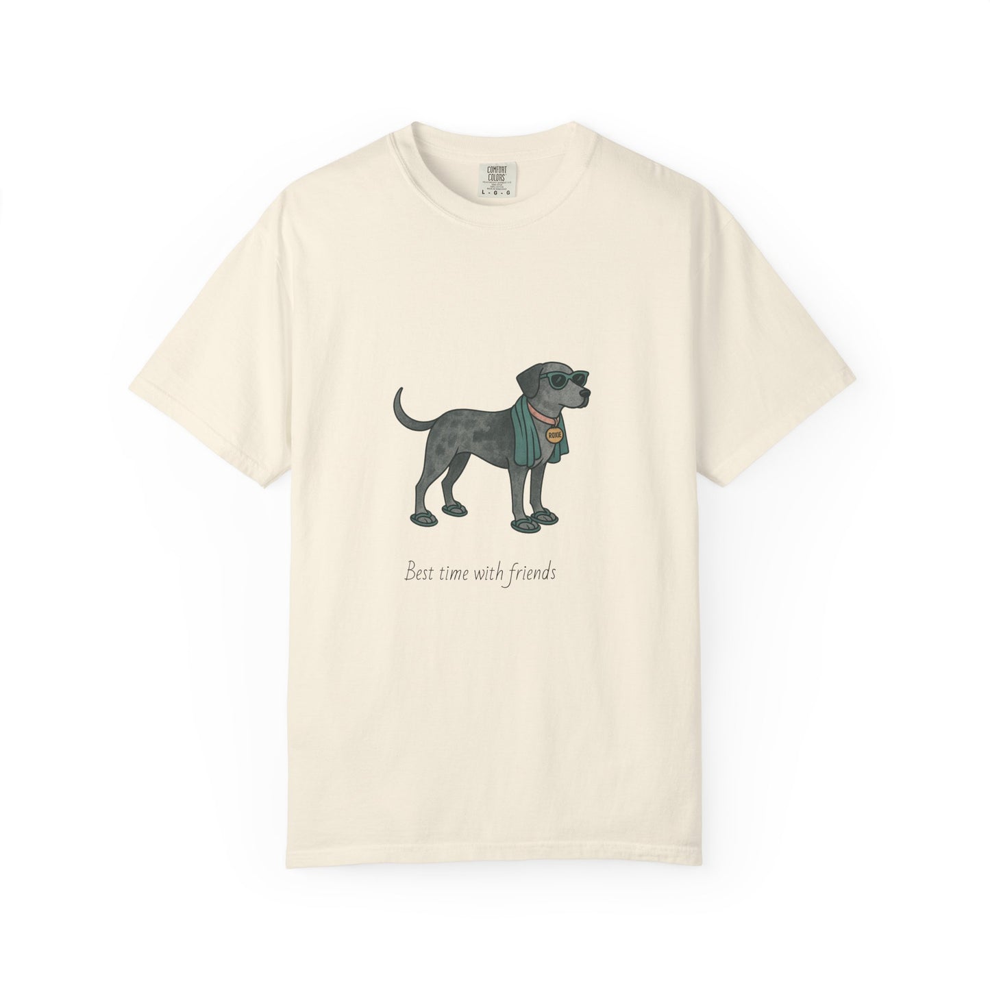 Dog Heading to the Beach T-Shirt — Whimsical Friendly Dog Beach Tee