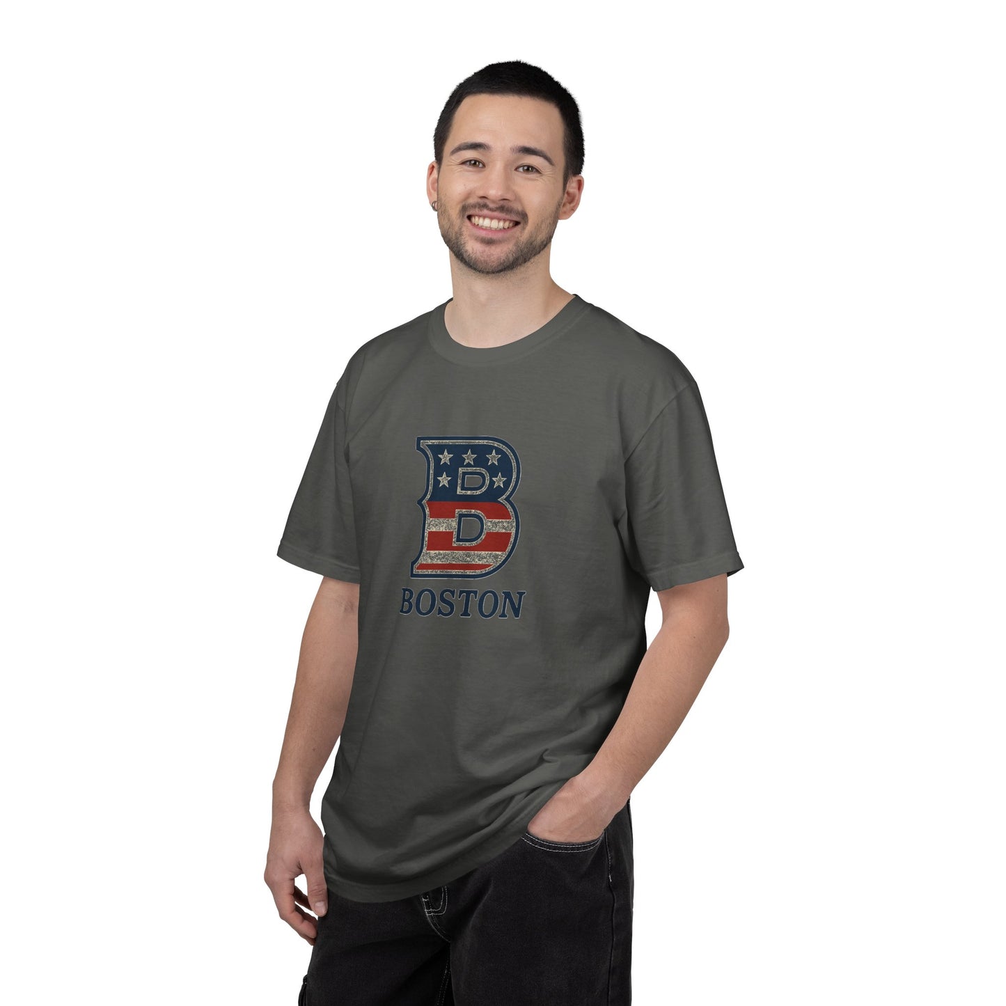Boston Tee with patriotic theme