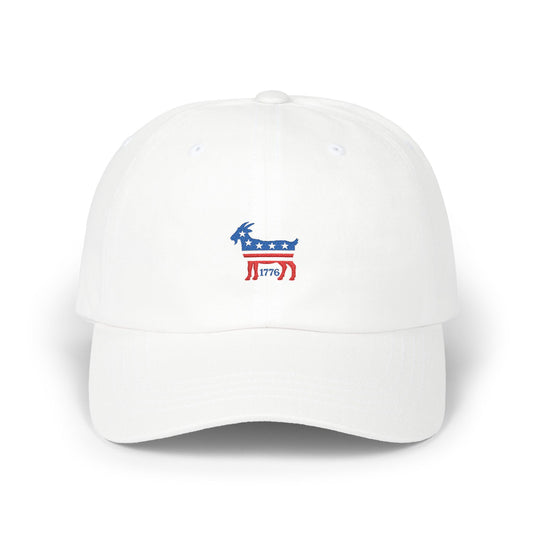 Patriotic goat cap— Embroidered American Flag Democratic Donkey Hat