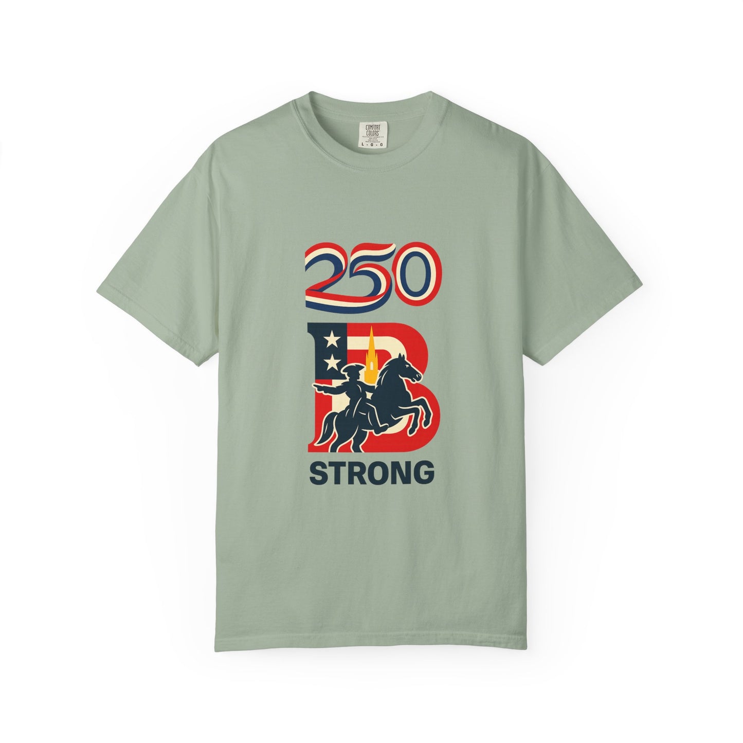 250 Strong T‑Shirt — Patriotic Rider Graphic Tee