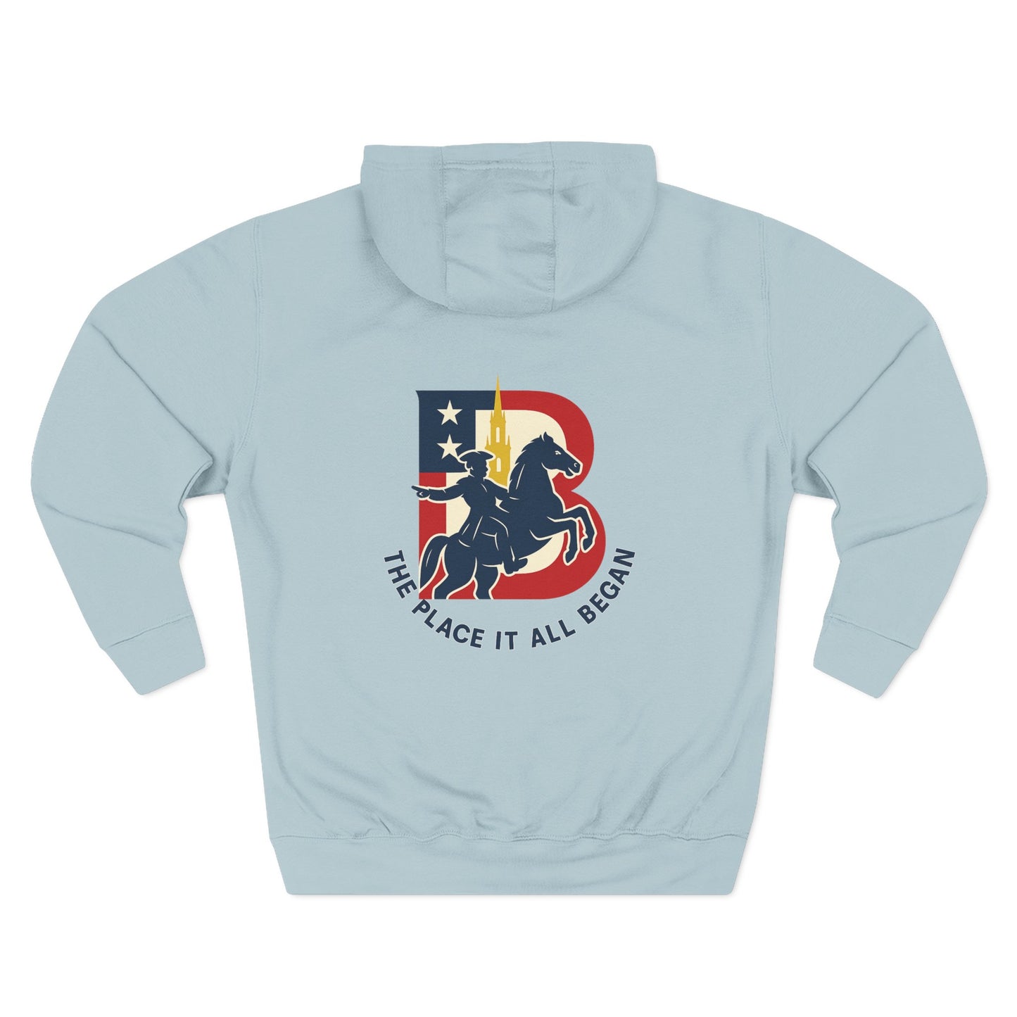 My Town USA Hoodie Boston collection Patriotic American Flag Sweatshirt