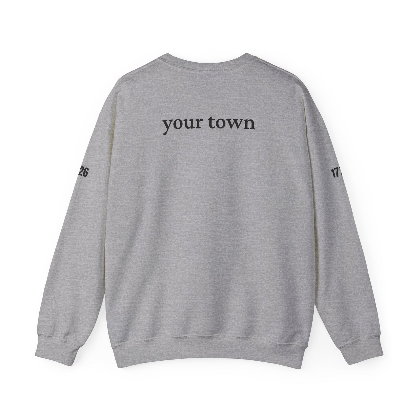 MyTown USA Crewneck Sweatshirt — Personalized Your Town Flag Pullover
