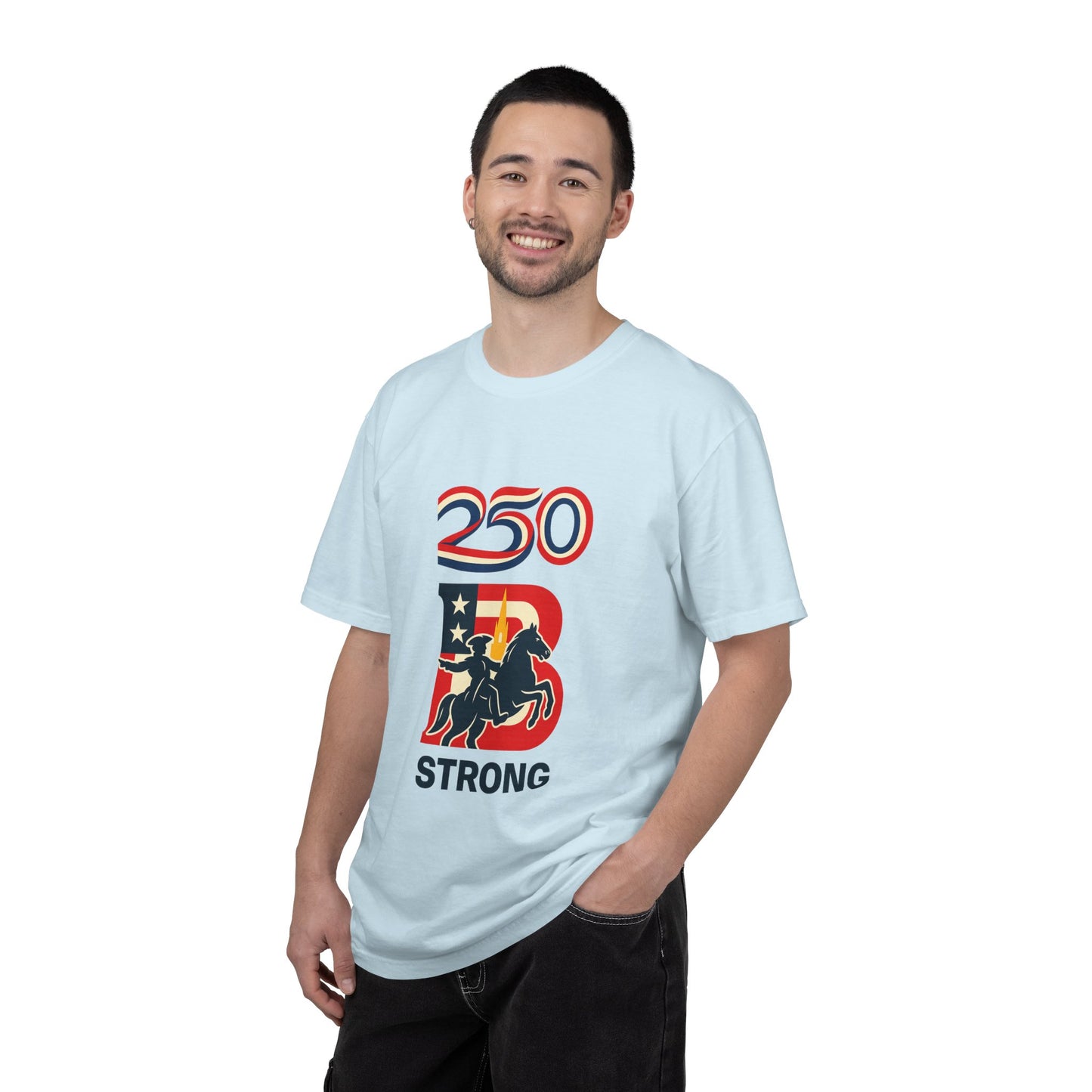250 Strong T‑Shirt — Patriotic Rider Graphic Tee