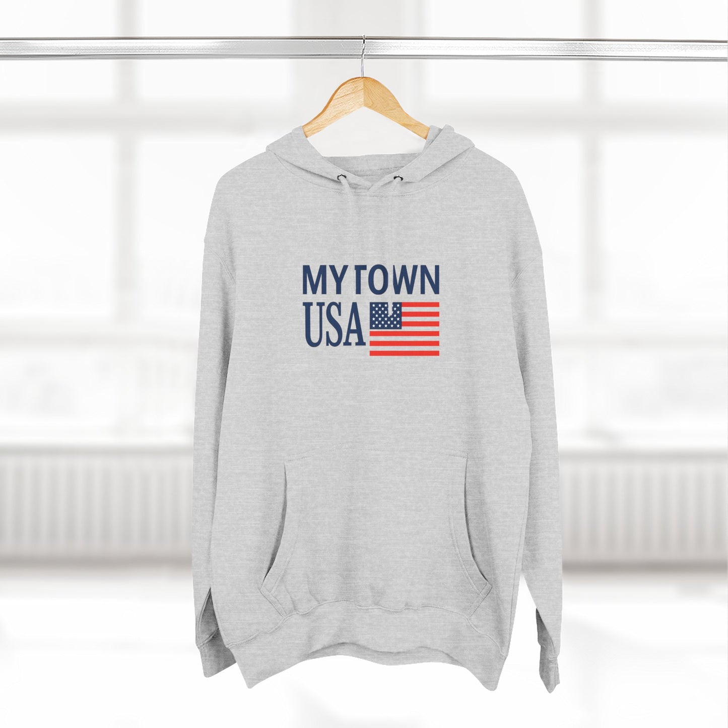 My Town USA Hoodie Boston collection Patriotic American Flag Sweatshirt