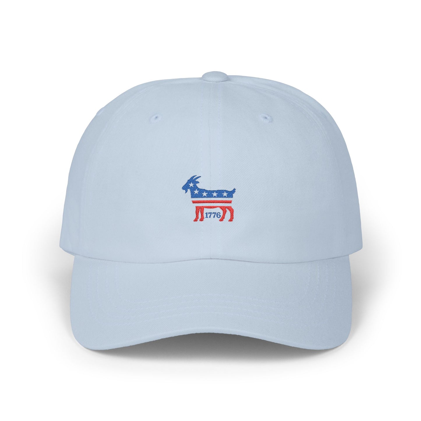 Patriotic goat cap— Embroidered American Flag Democratic Donkey Hat