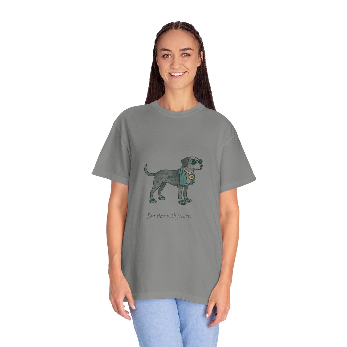 Dog Heading to the Beach T-Shirt — Whimsical Friendly Dog Beach Tee
