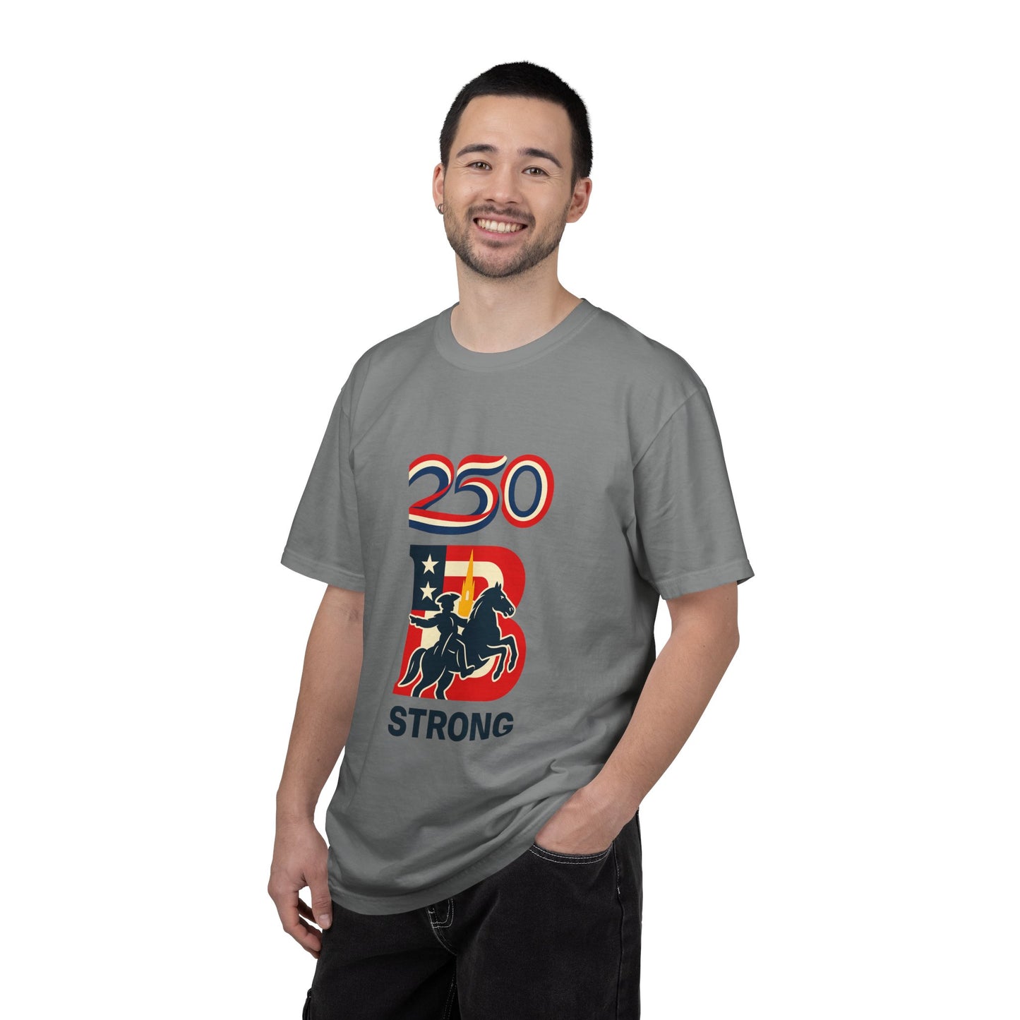 250 Strong T‑Shirt — Patriotic Rider Graphic Tee