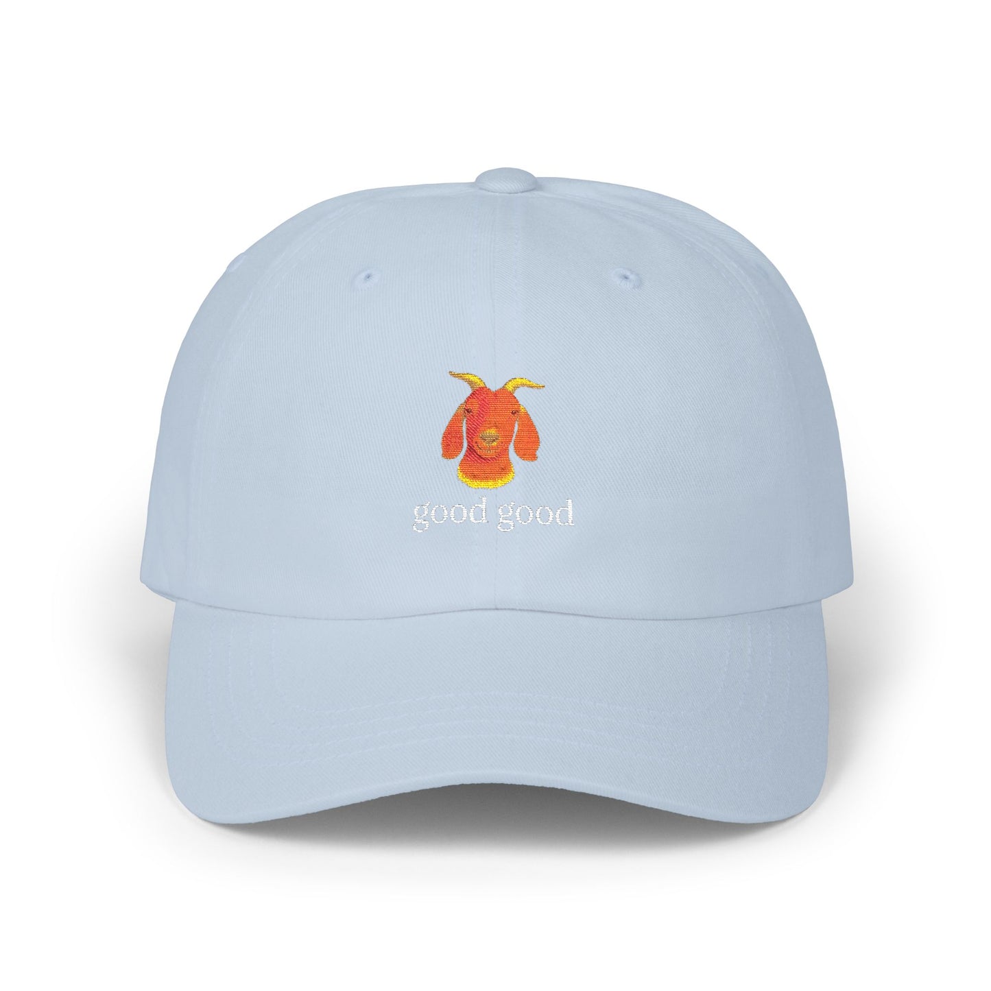 Goat Design golf talk “good good”  - Casual Hat, Gifts for Dad, Funny Cap, Summer Accessories, Animal Lover Gift