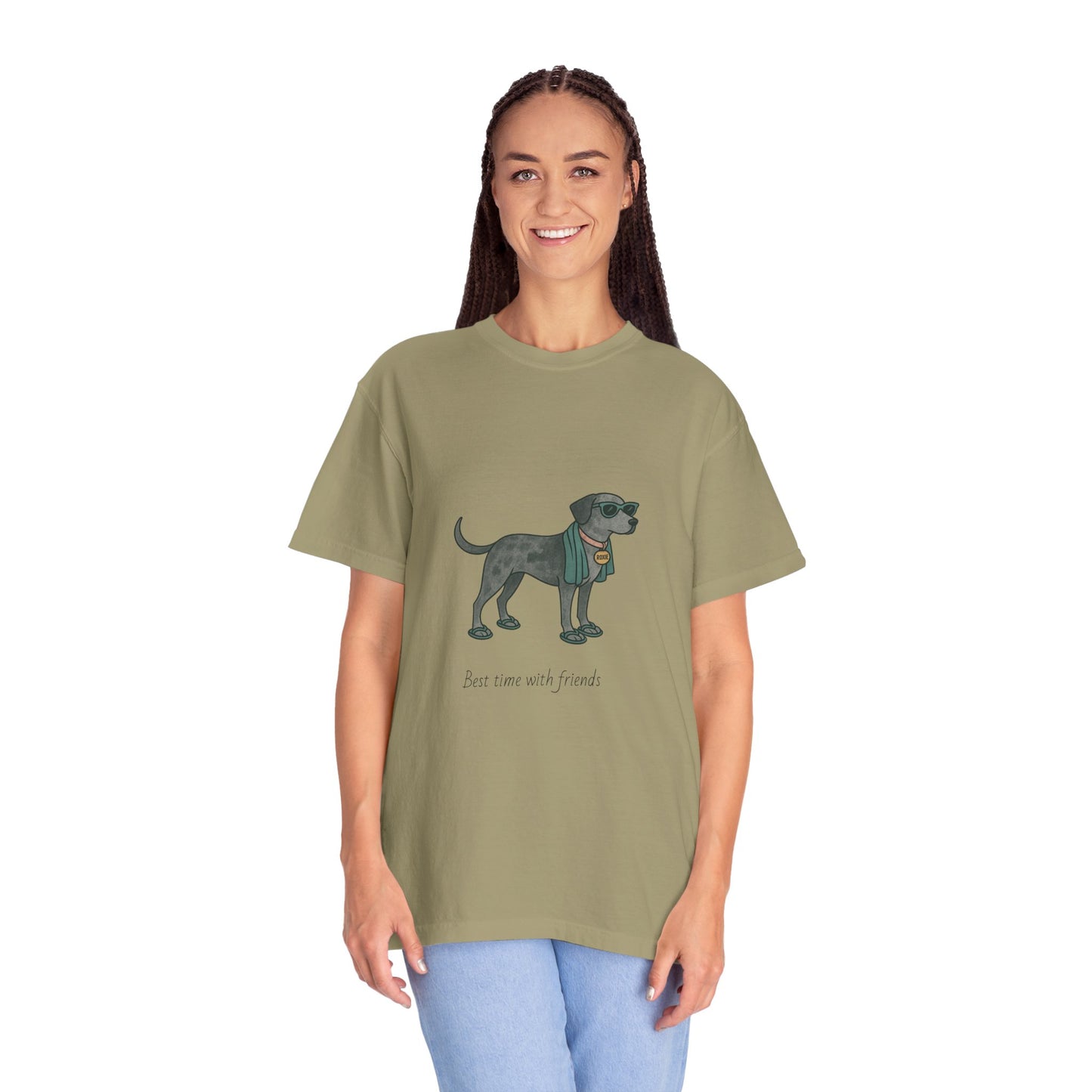 Dog Heading to the Beach T-Shirt — Whimsical Friendly Dog Beach Tee