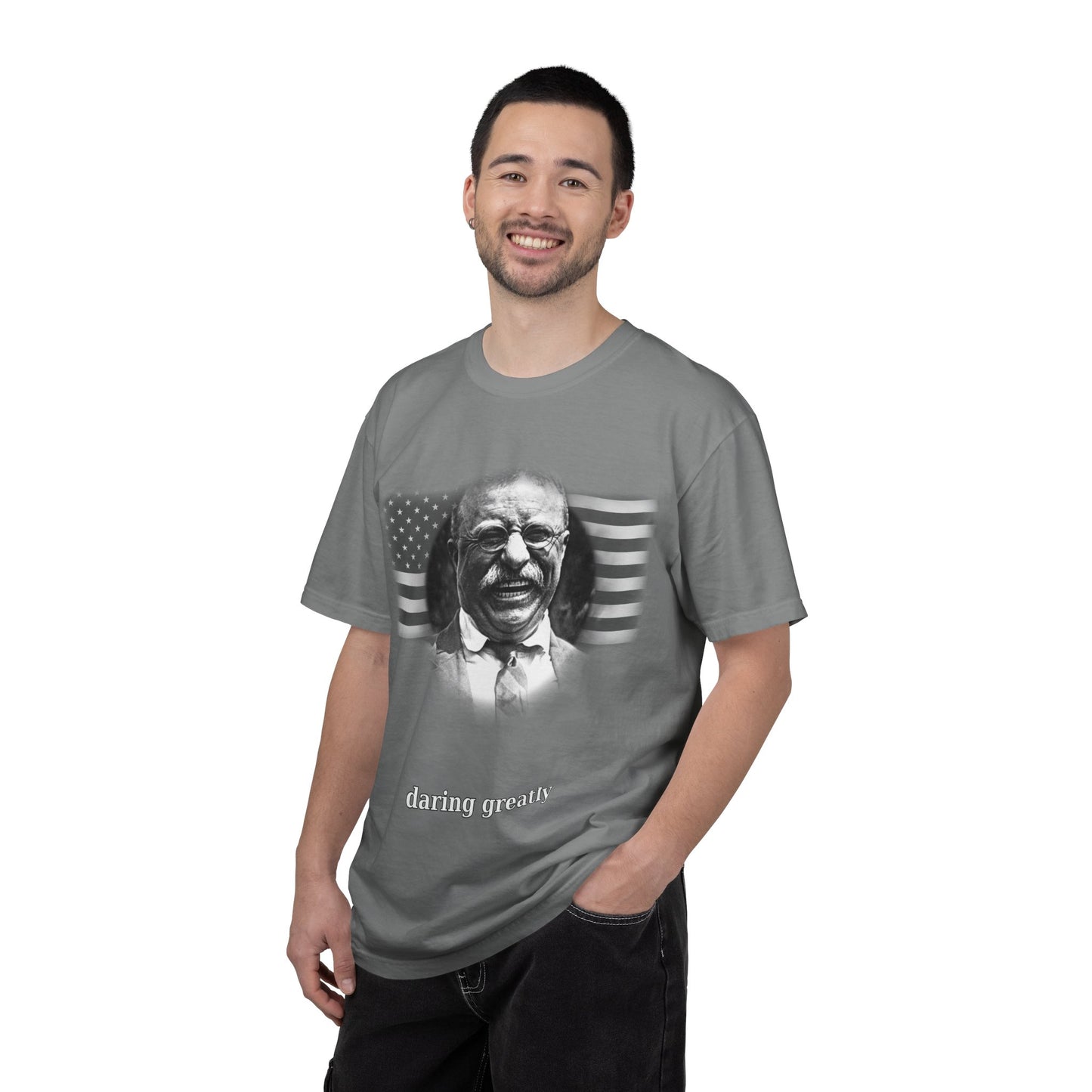T-Shirt — "Daring Greatly" Inspirational Teddy Roosevelt Portrait Tee