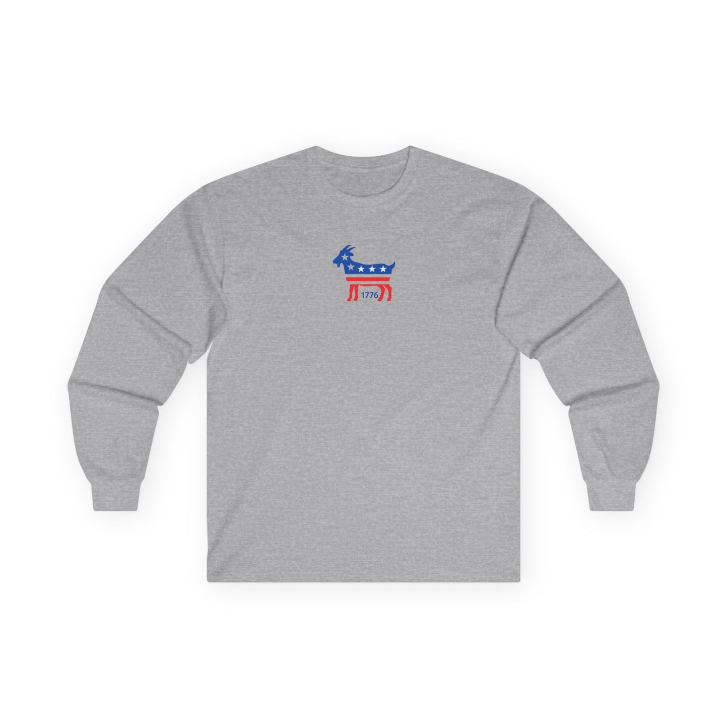 Patriotic GOAT center logo Unisex Ultra Cotton Long Sleeve Tee