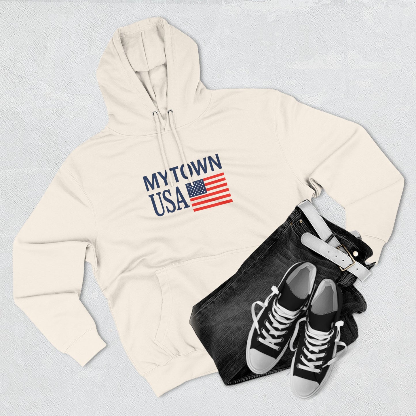 My Town USA Hoodie Boston collection Patriotic American Flag Sweatshirt