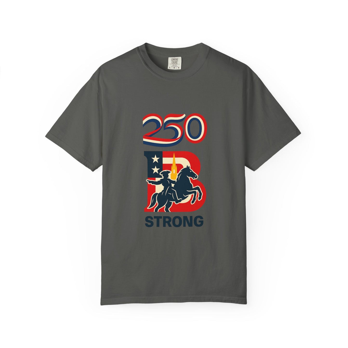 250 Strong T‑Shirt — Patriotic Rider Graphic Tee