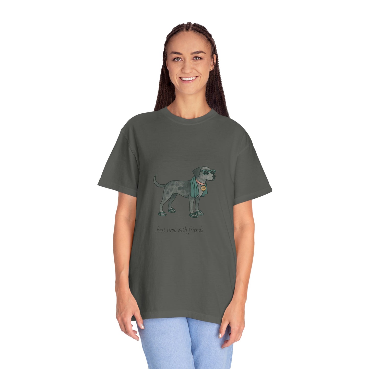 Dog Heading to the Beach T-Shirt — Whimsical Friendly Dog Beach Tee