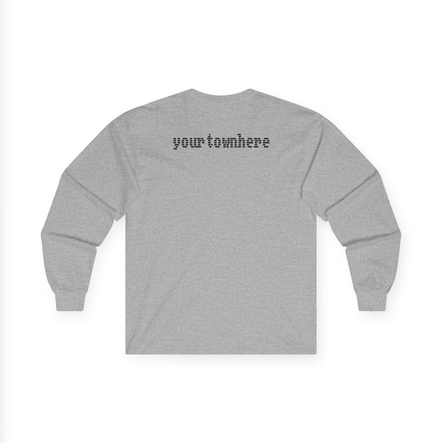 MyTown USA Long Sleeve Tee Flag Shirt Custom back