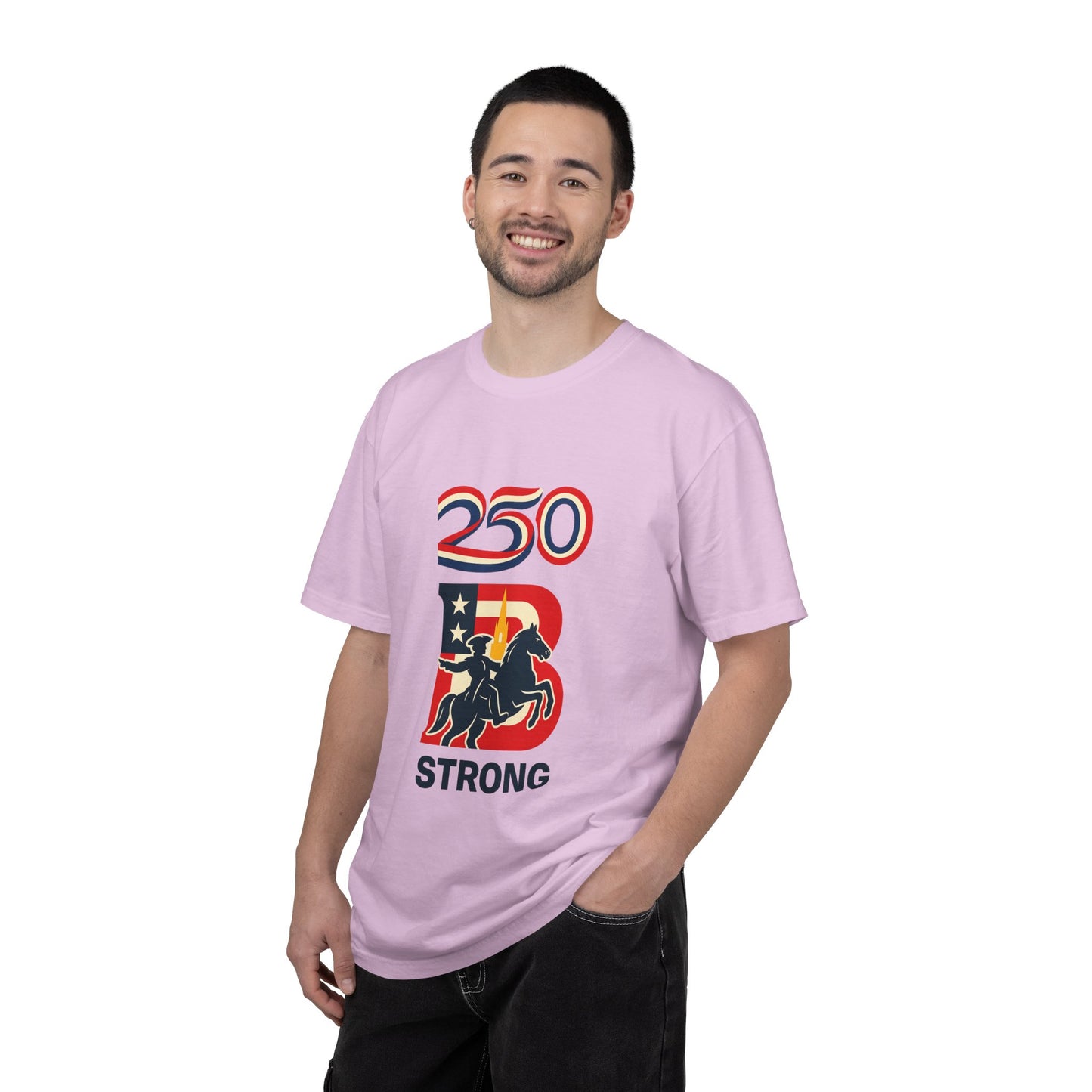 250 Strong T‑Shirt — Patriotic Rider Graphic Tee