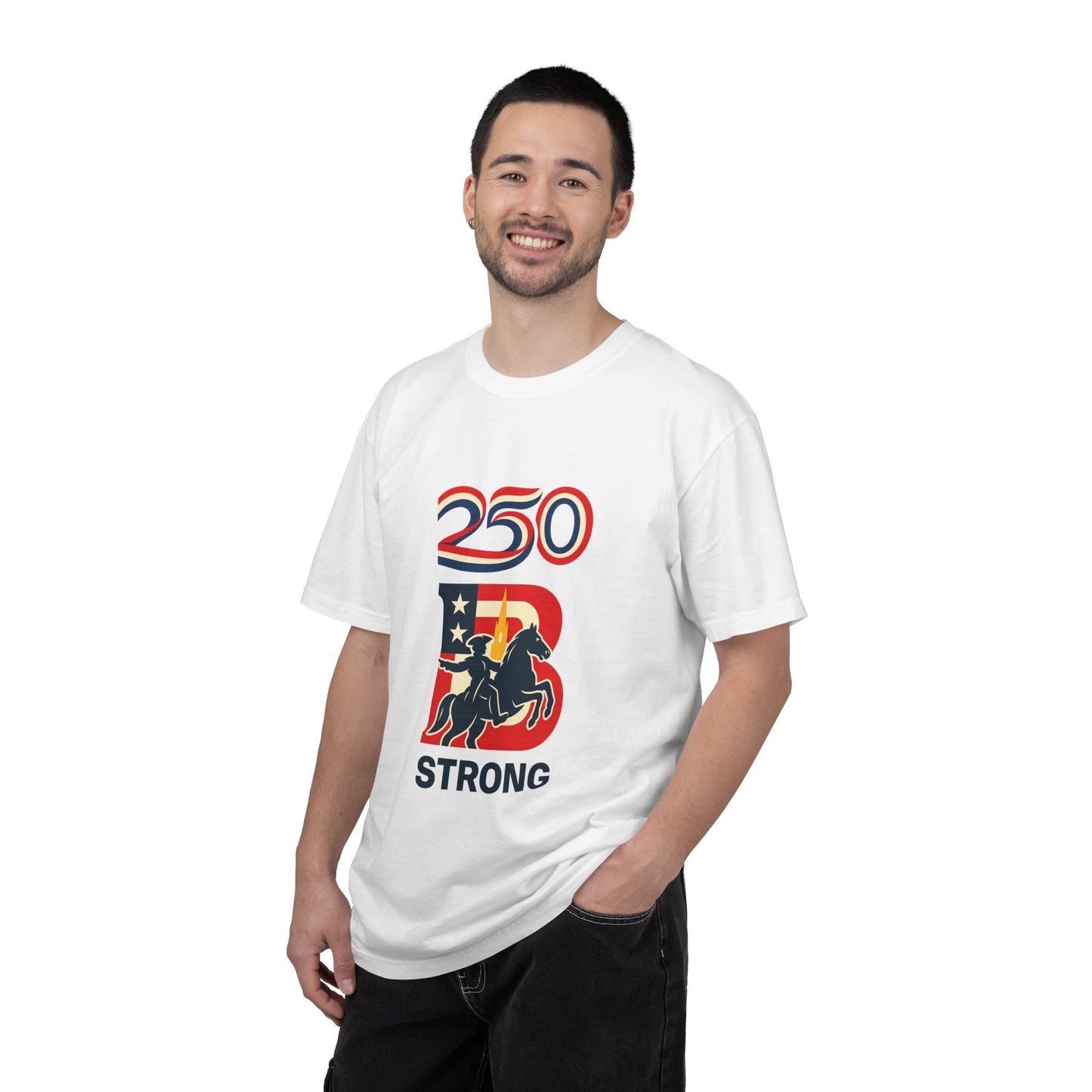250 Strong T‑Shirt — Patriotic Rider Graphic Tee