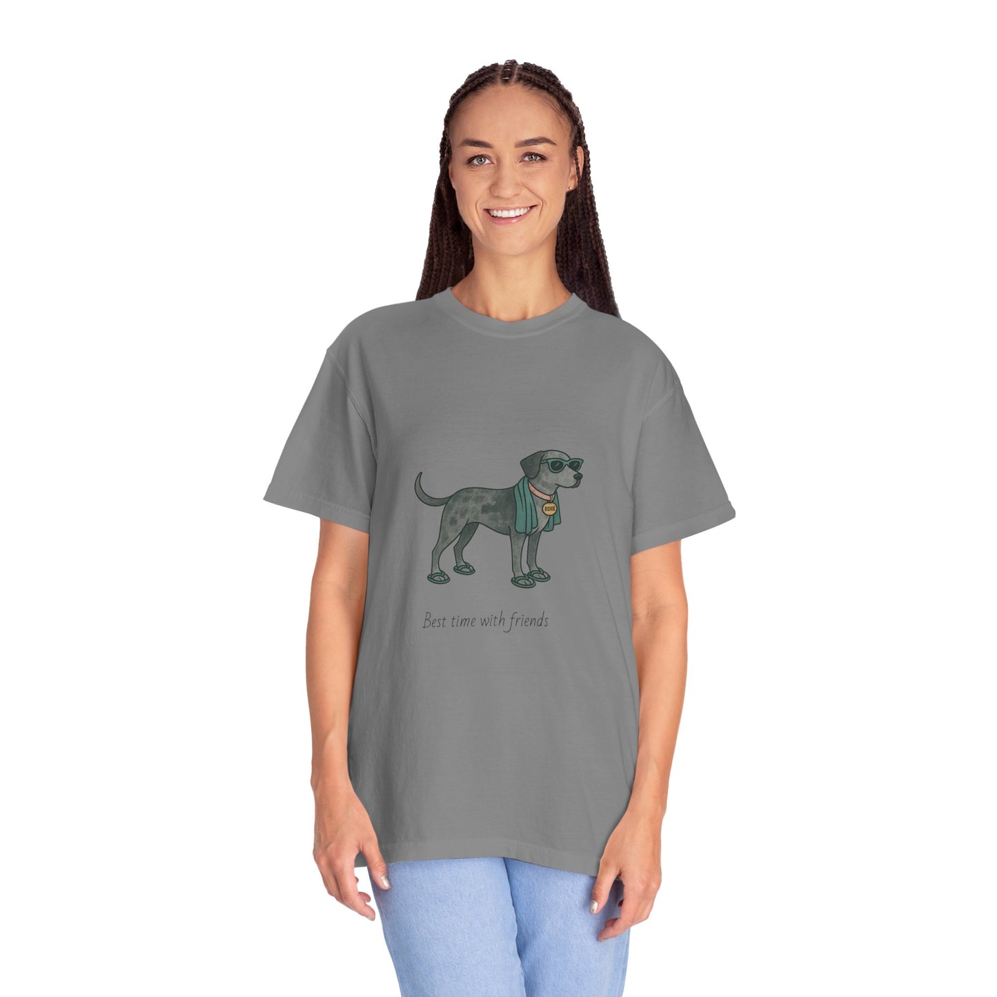 Dog Heading to the Beach T-Shirt — Whimsical Friendly Dog Beach Tee
