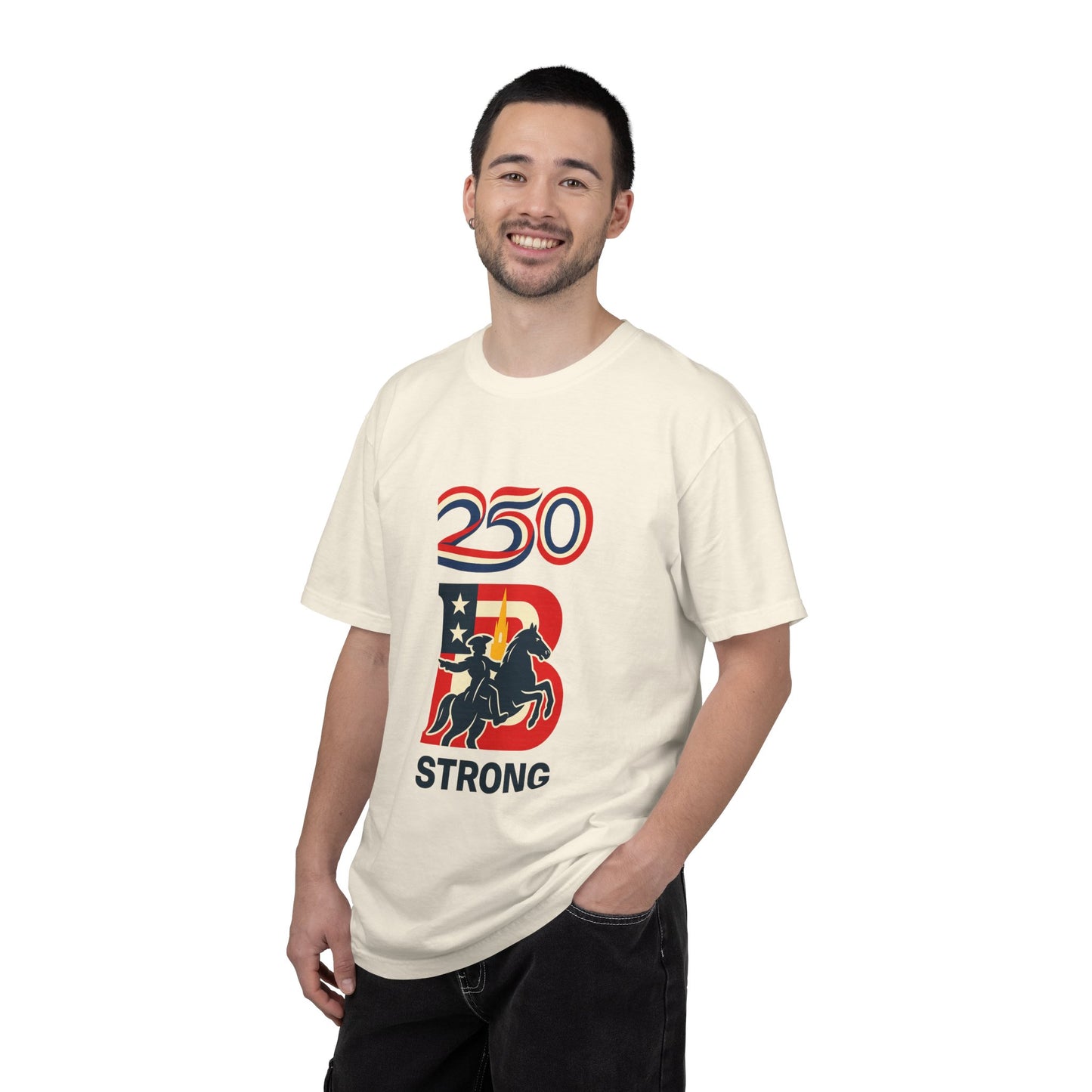 250 Strong T‑Shirt — Patriotic Rider Graphic Tee