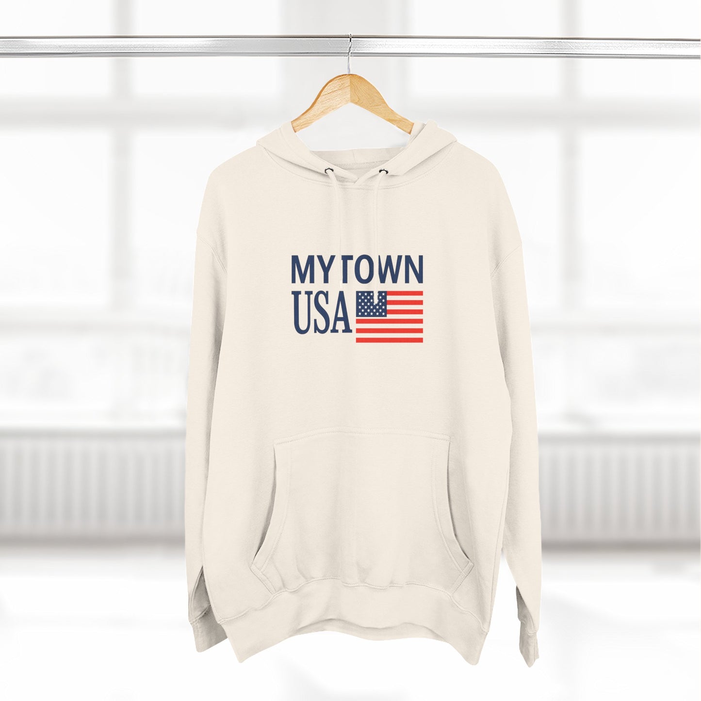 My Town USA Hoodie Boston collection Patriotic American Flag Sweatshirt