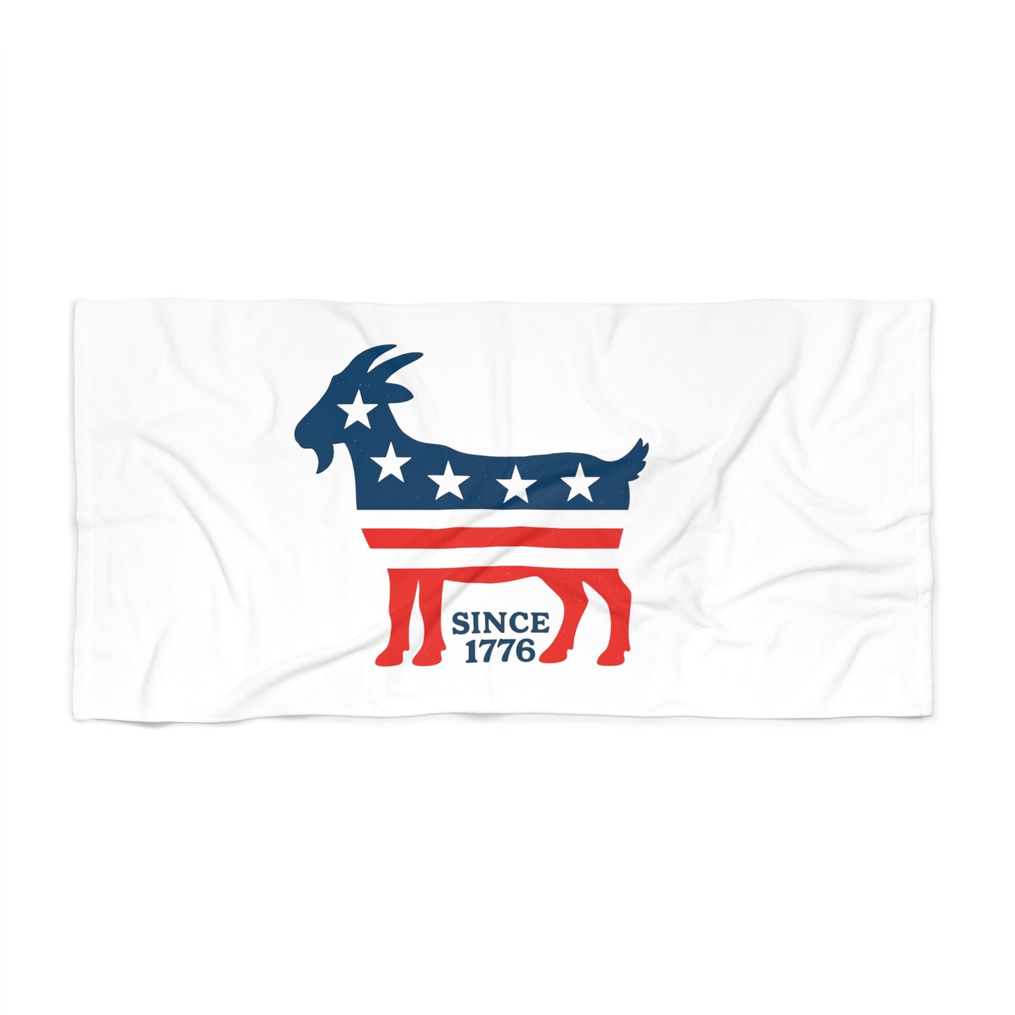 Patriotic Goat Beach Towel