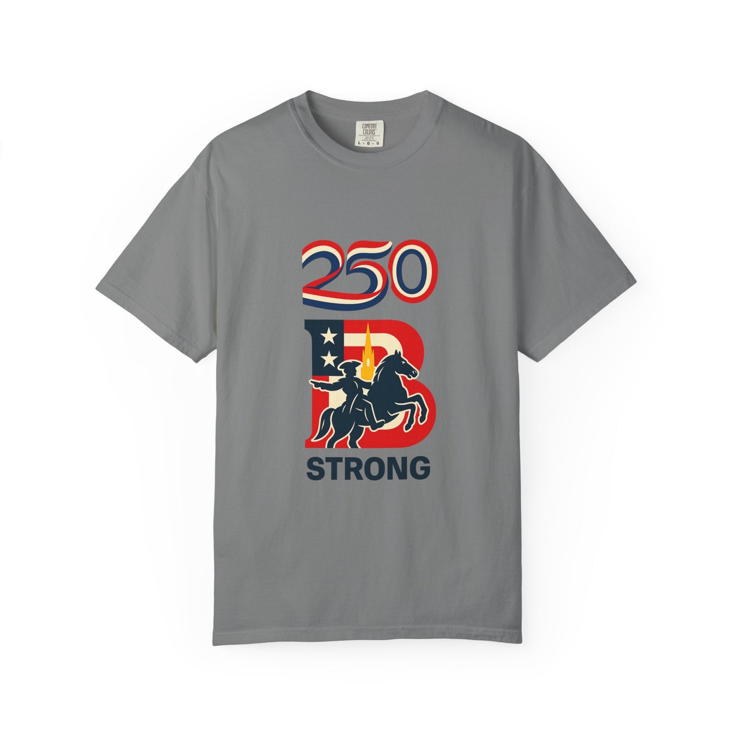 250 Strong T‑Shirt — Patriotic Rider Graphic Tee