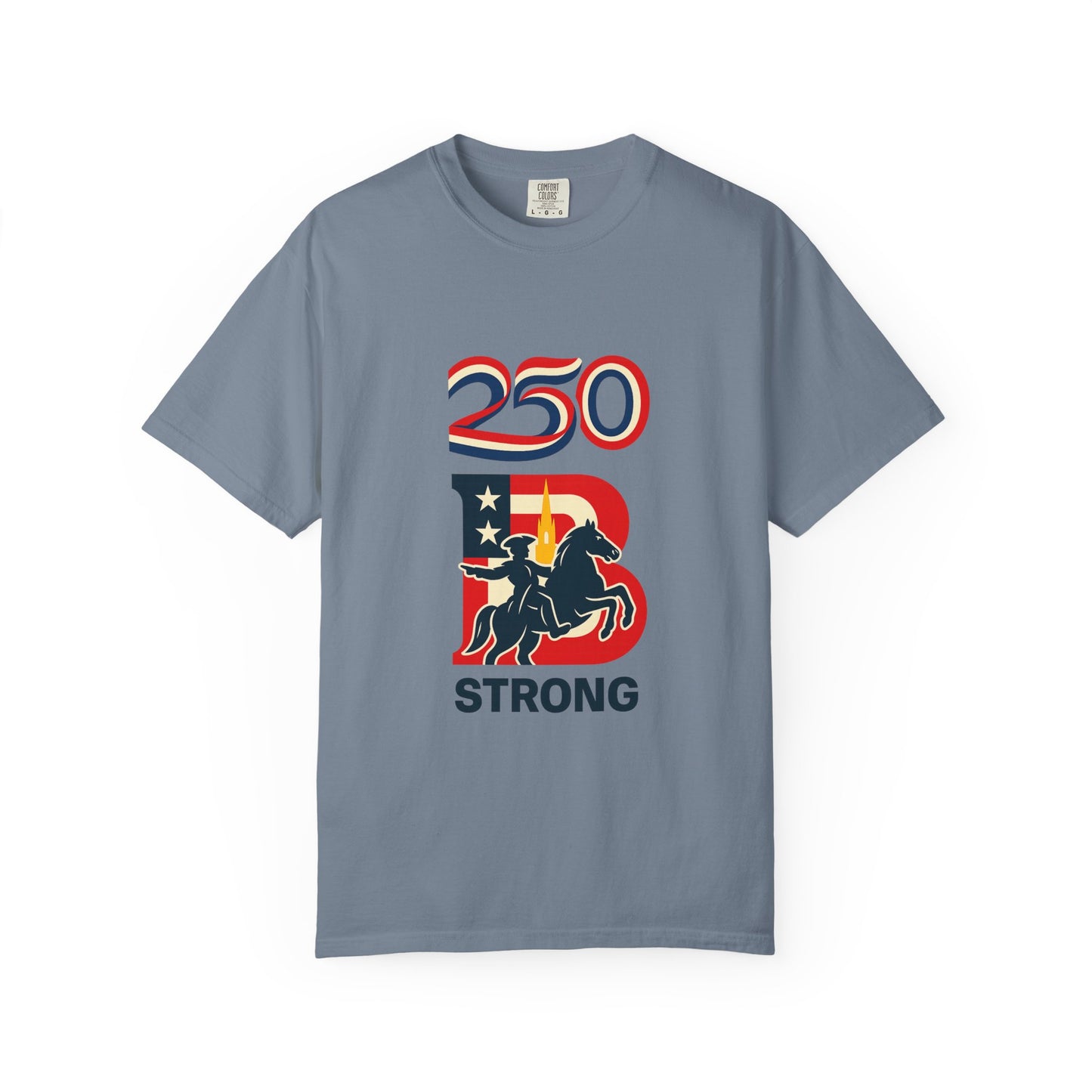 250 Strong T‑Shirt — Patriotic Rider Graphic Tee