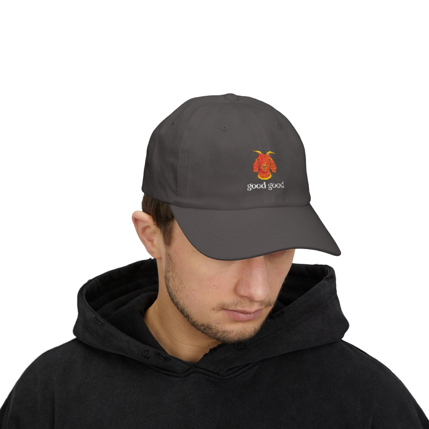 Goat Design golf talk “good good”  - Casual Hat, Gifts for Dad, Funny Cap, Summer Accessories, Animal Lover Gift