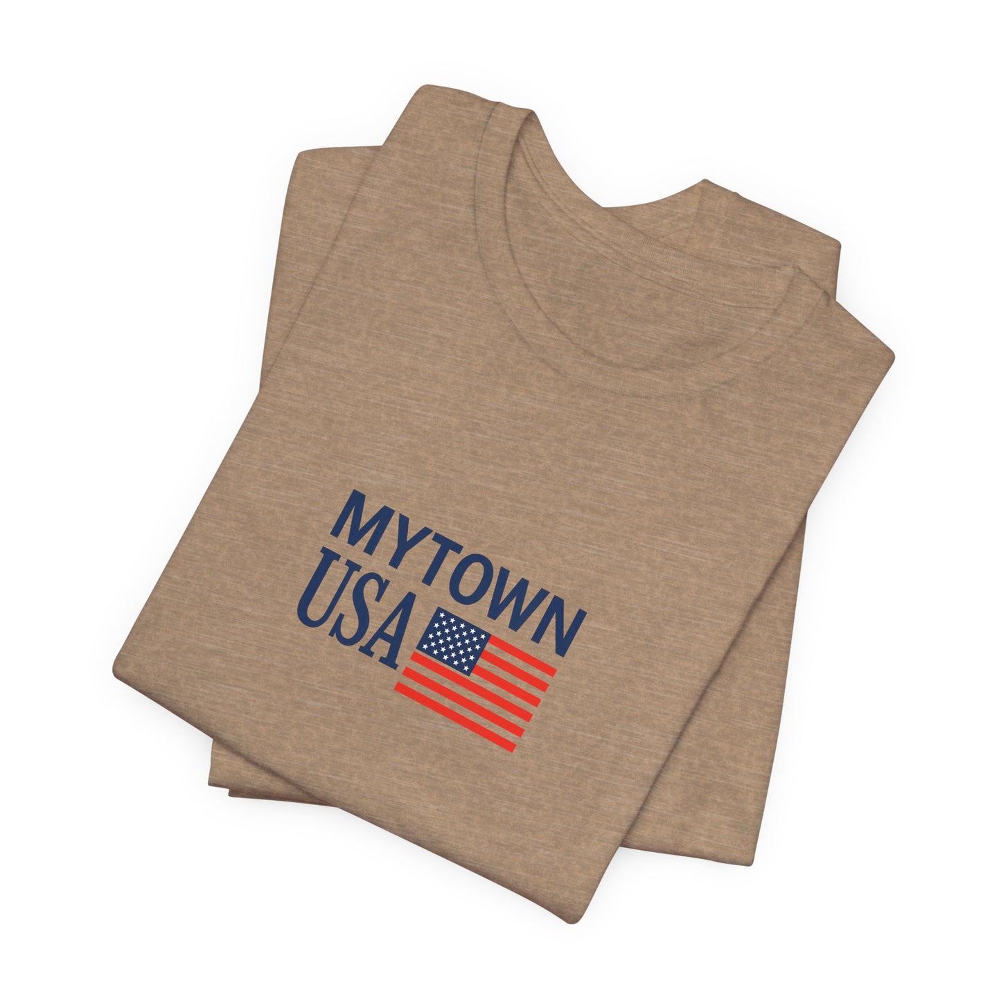 Personalized Mytown Unisex Tee - Custom Town T-Shirt for Travelers, Gifts, Casual Wear, Souvenirs, Family Reunions, Local Pride