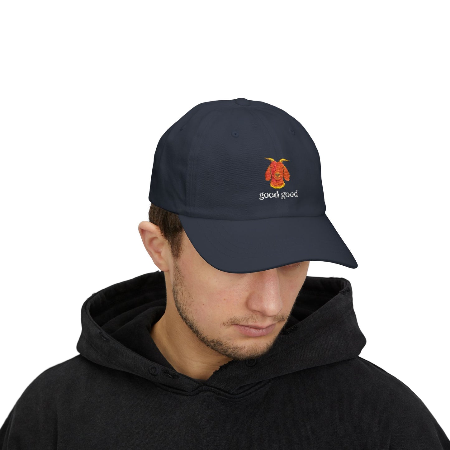 Goat Design golf talk “good good”  - Casual Hat, Gifts for Dad, Funny Cap, Summer Accessories, Animal Lover Gift
