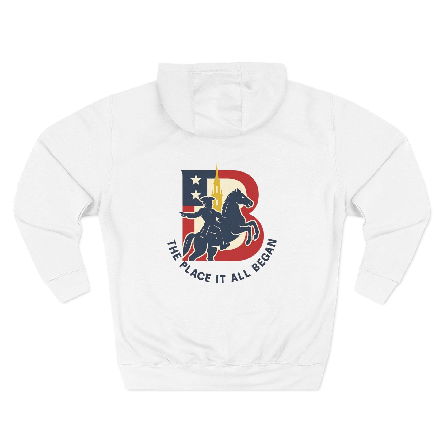 My Town USA Hoodie Boston collection Patriotic American Flag Sweatshirt