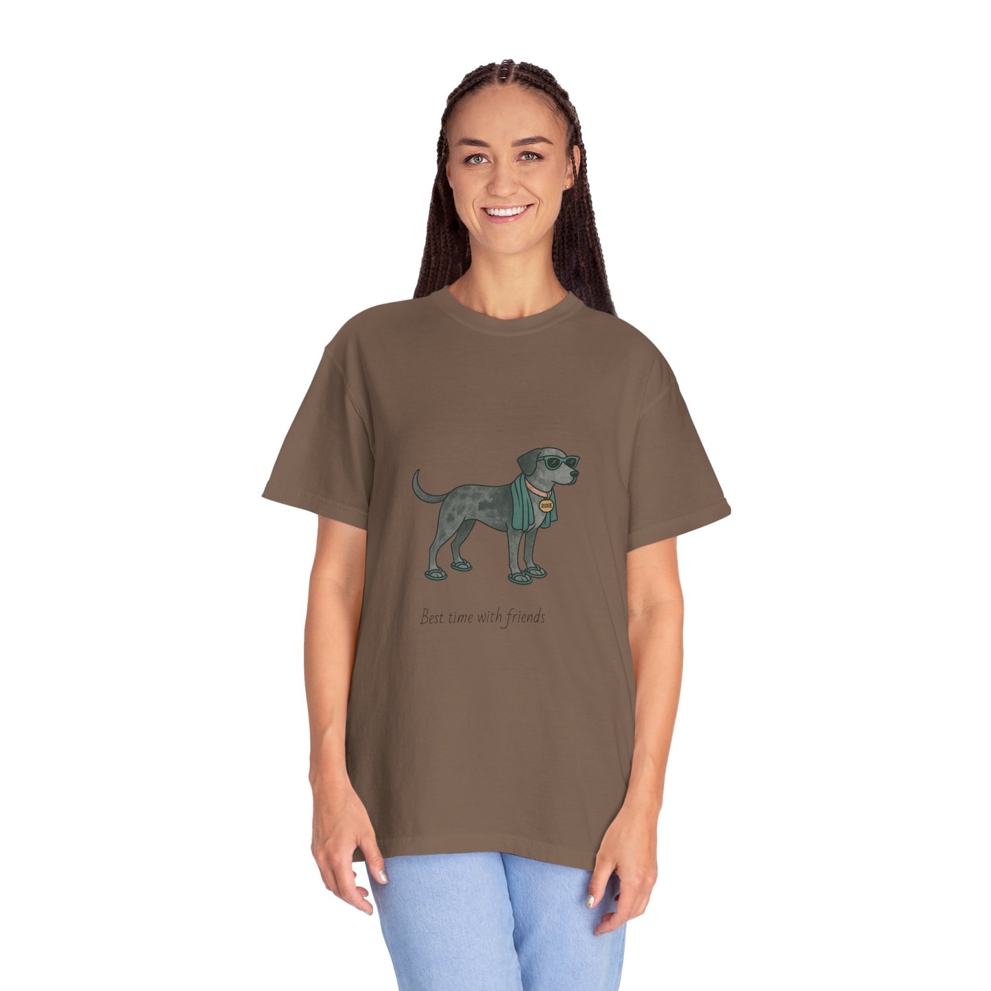 Dog Heading to the Beach T-Shirt — Whimsical Friendly Dog Beach Tee