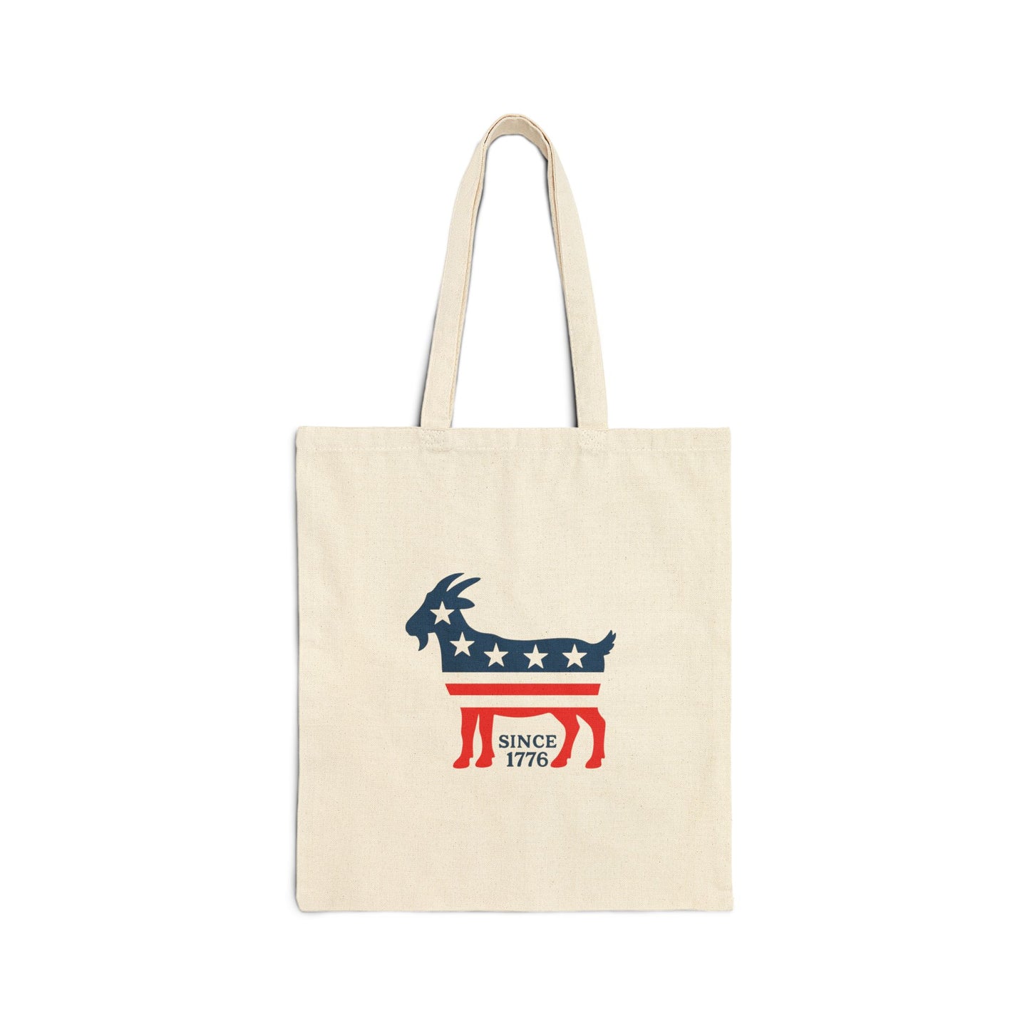 Patriotic Cotton Canvas Tote Bag