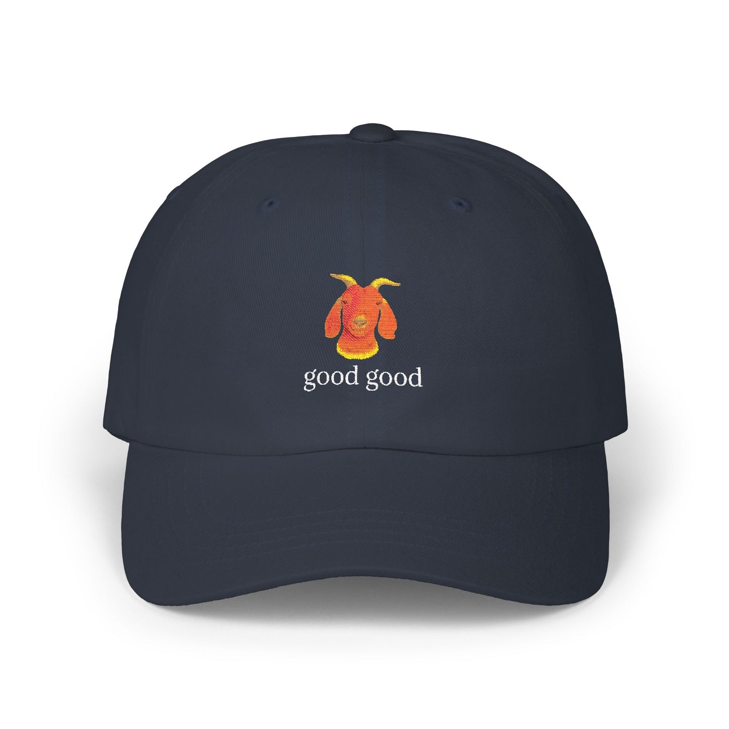 Goat Design golf talk “good good”  - Casual Hat, Gifts for Dad, Funny Cap, Summer Accessories, Animal Lover Gift