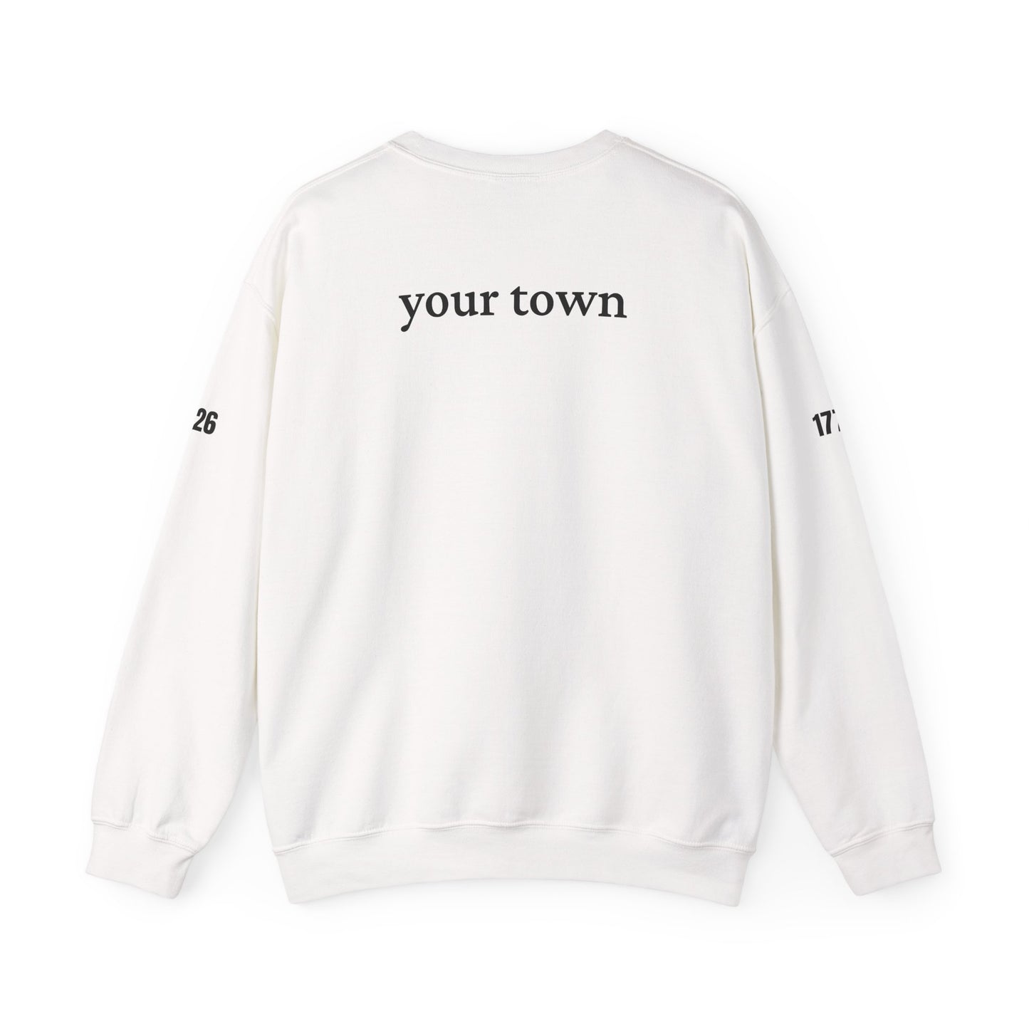 MyTown USA Crewneck Sweatshirt — Personalized Your Town Flag Pullover