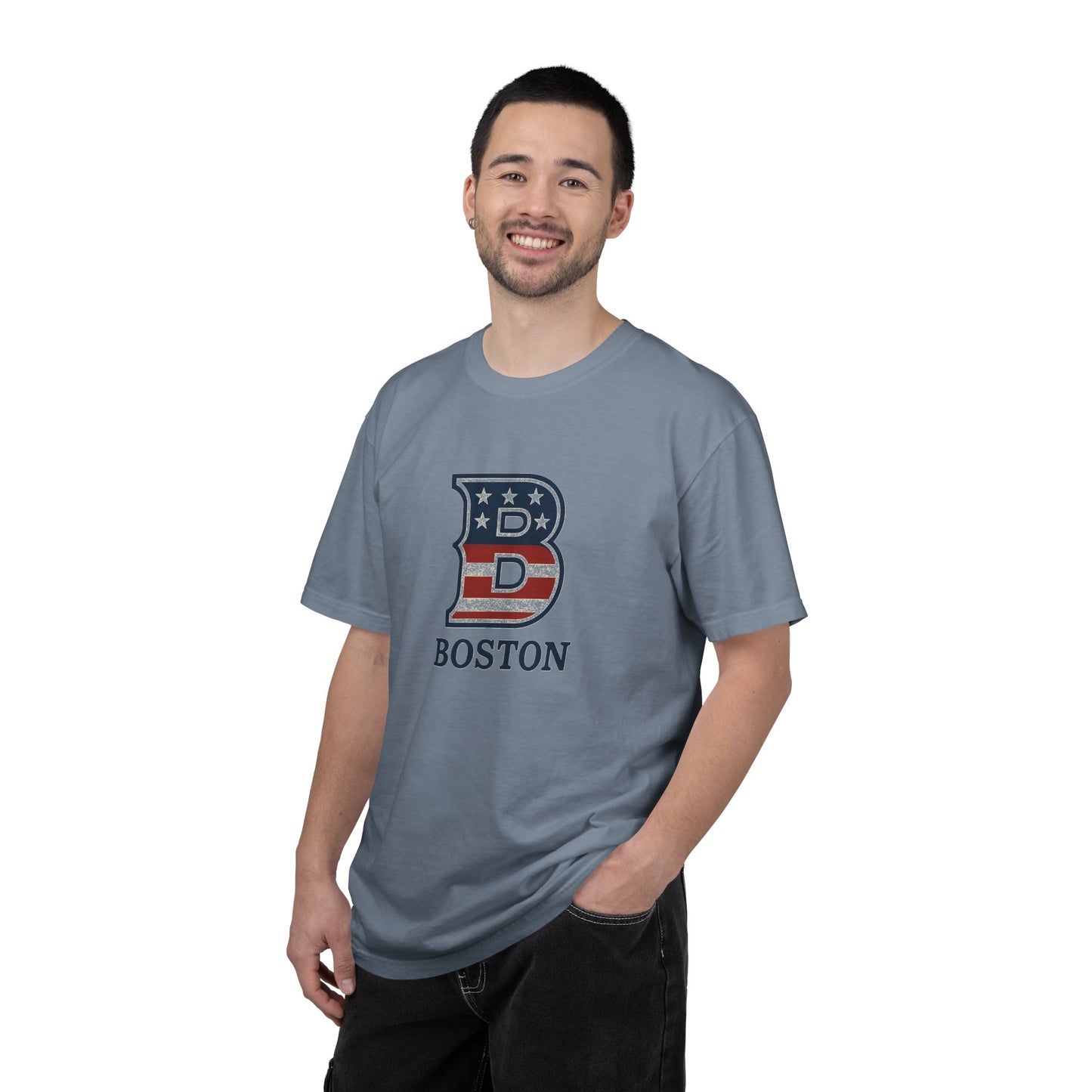 Boston Tee with patriotic theme