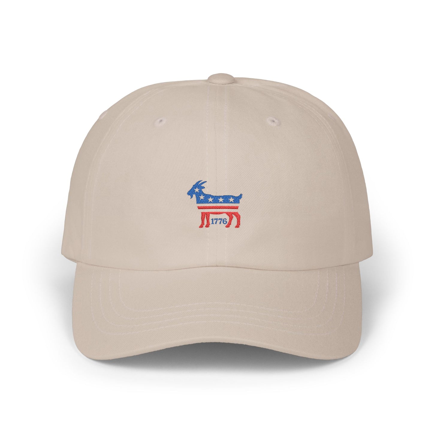 Patriotic goat cap— Embroidered American Flag Democratic Donkey Hat